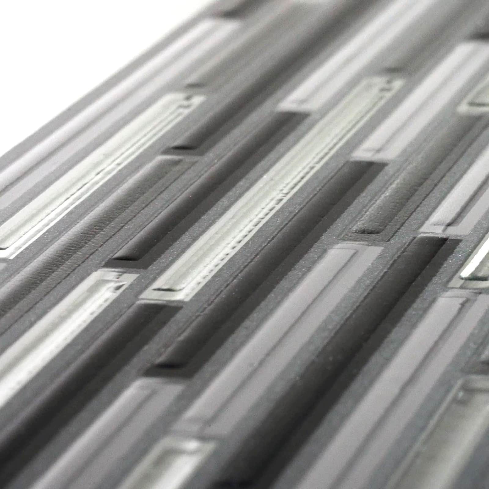 Head West Frameless Reeded Mosaic Printed Wall Décor Mirror