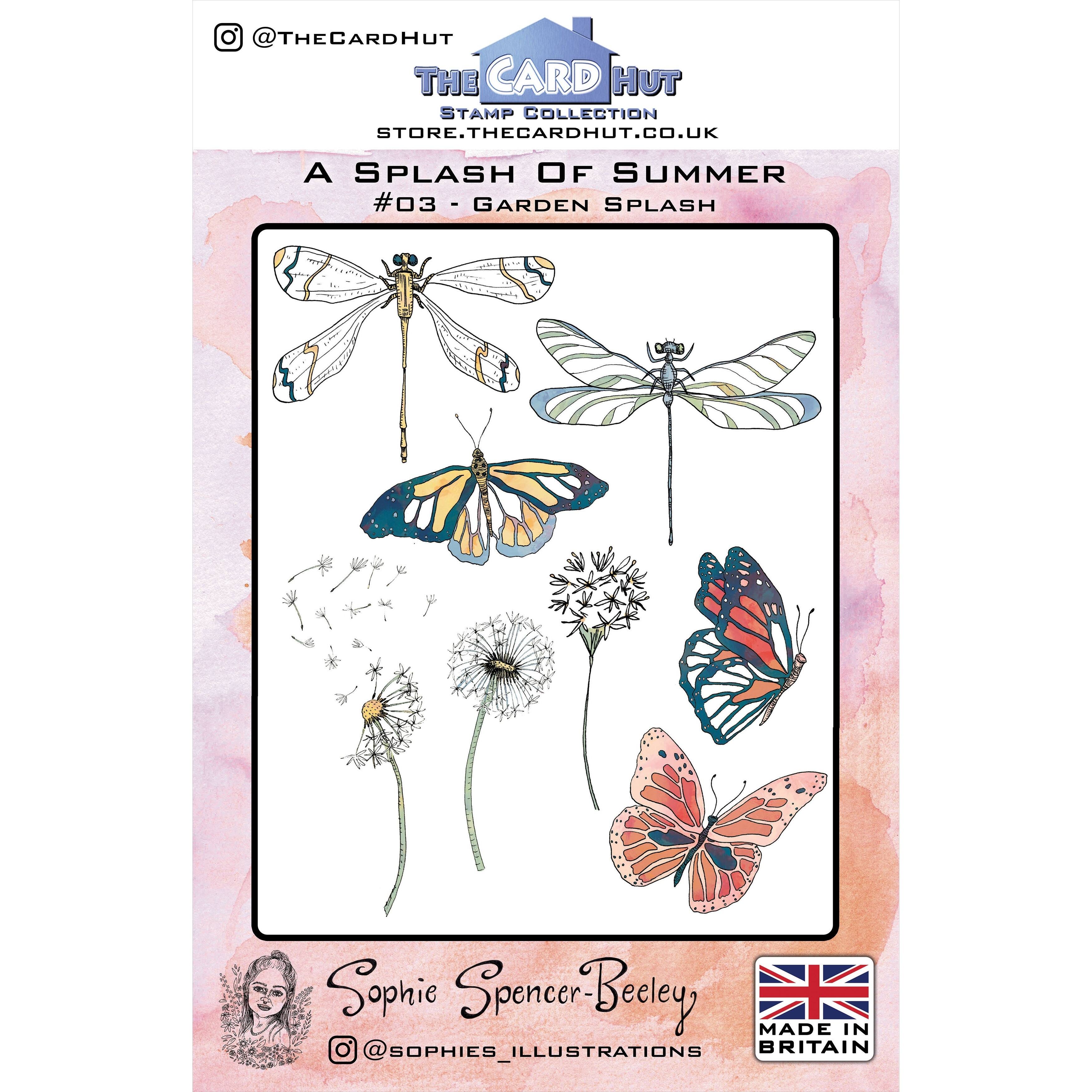 The Card Hut by Sophie Spencer-Beeley Splash of Summer Garden Splash Clear Stamps