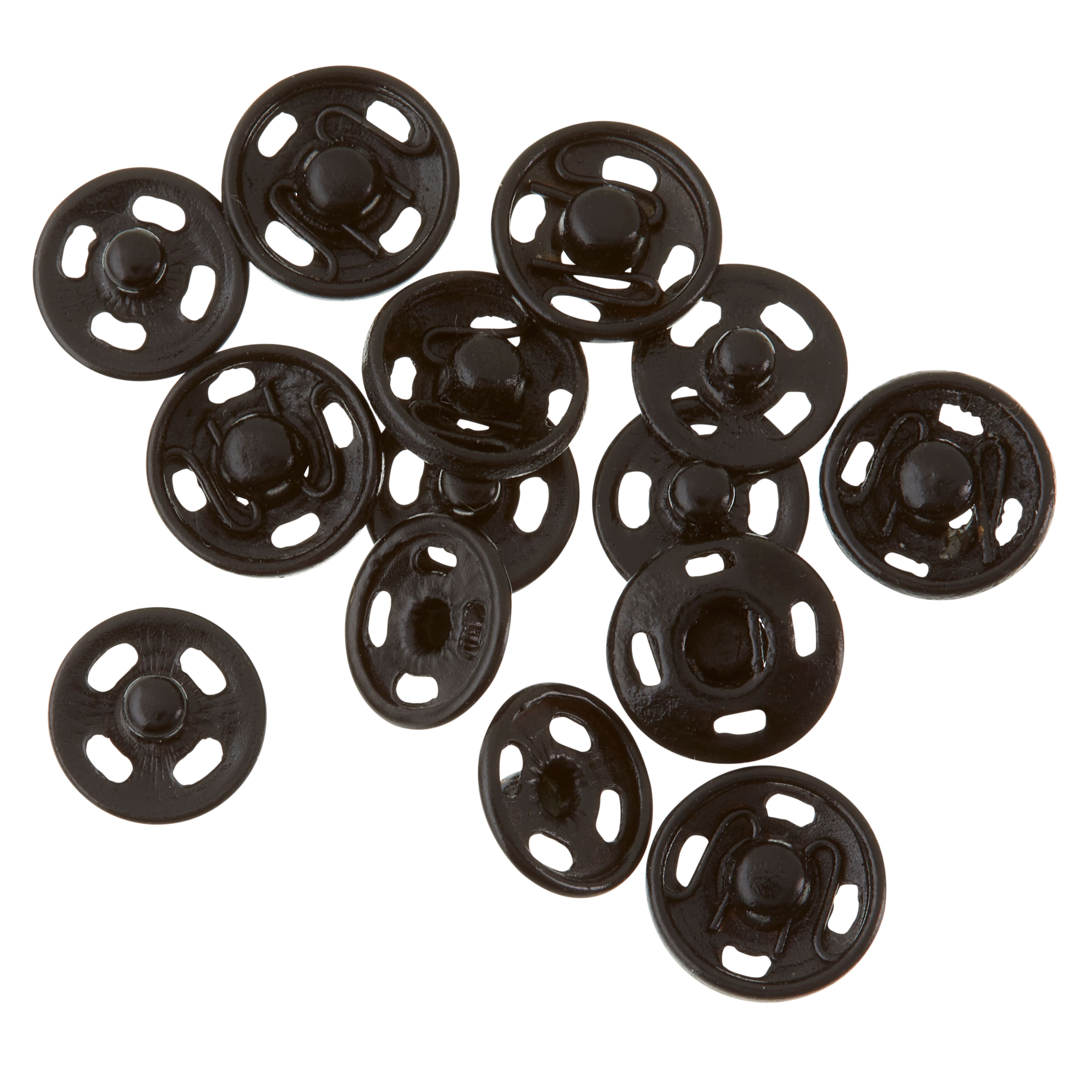 12 Packs: 8 ct. (96 total) Black Sew-On Snaps by Loops & Threads™