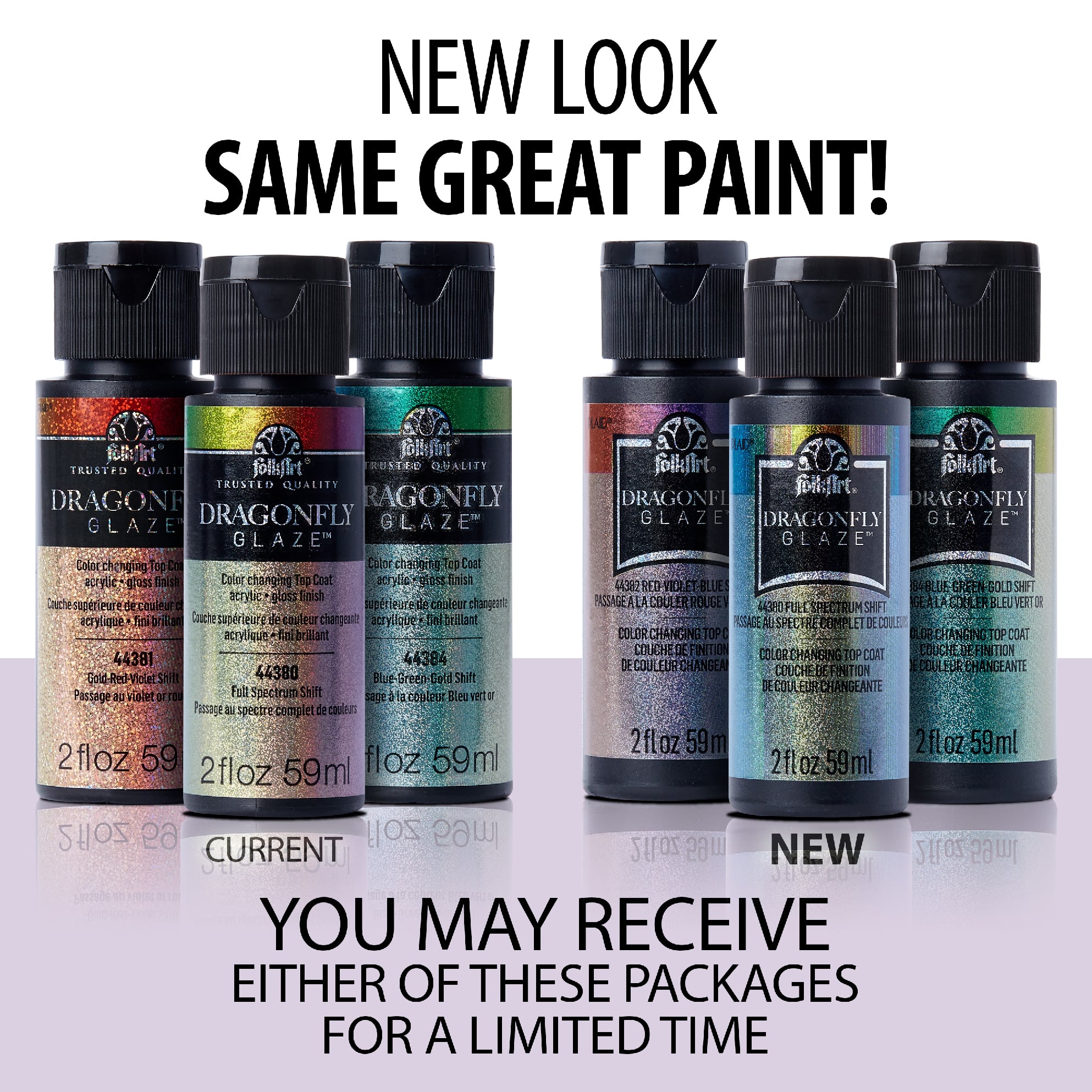 FolkArt&#xAE; DragonFly Glaze Iridescent Acrylic Paint Set