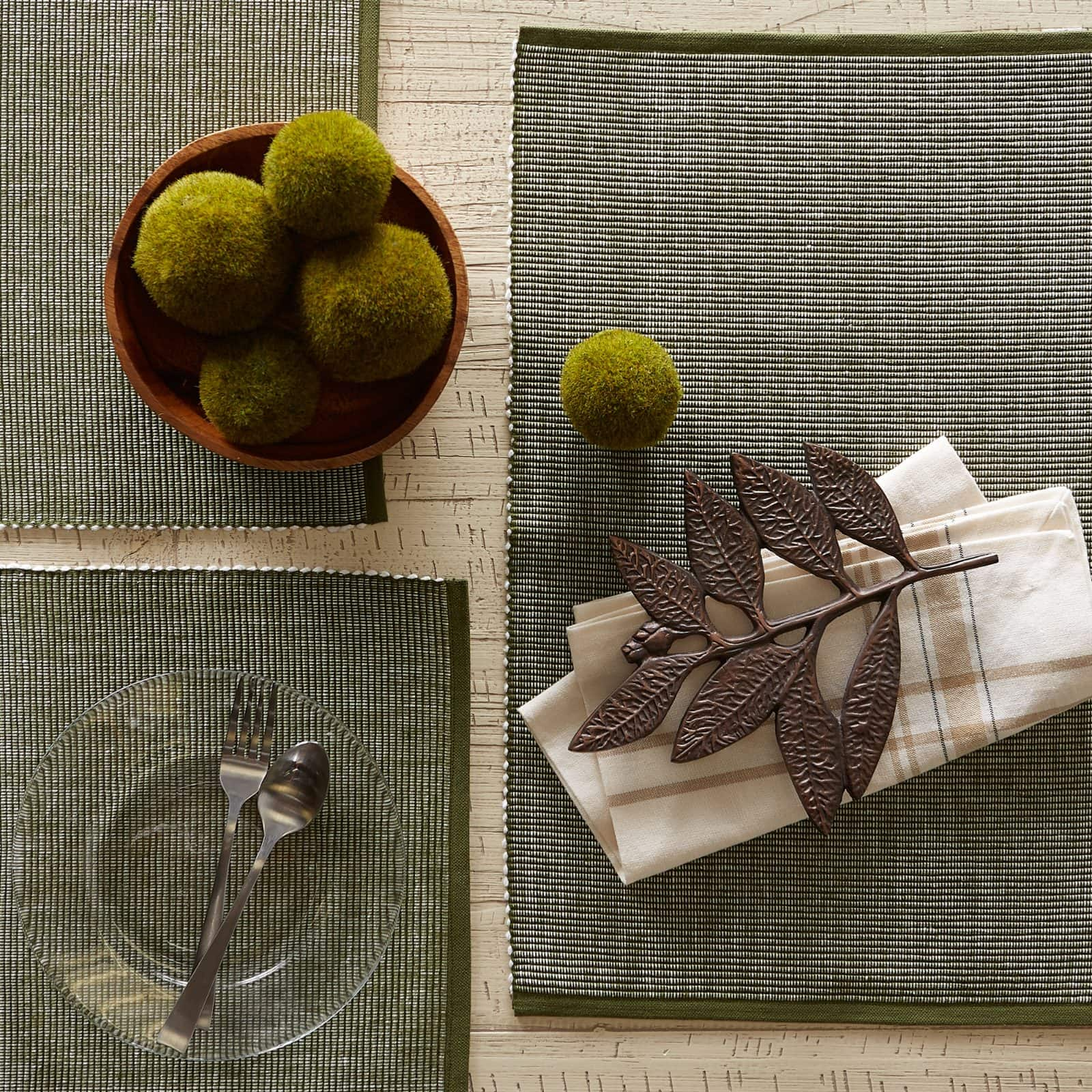 DII&#xAE; 2-Tone Ribbed Placemats, 6ct.