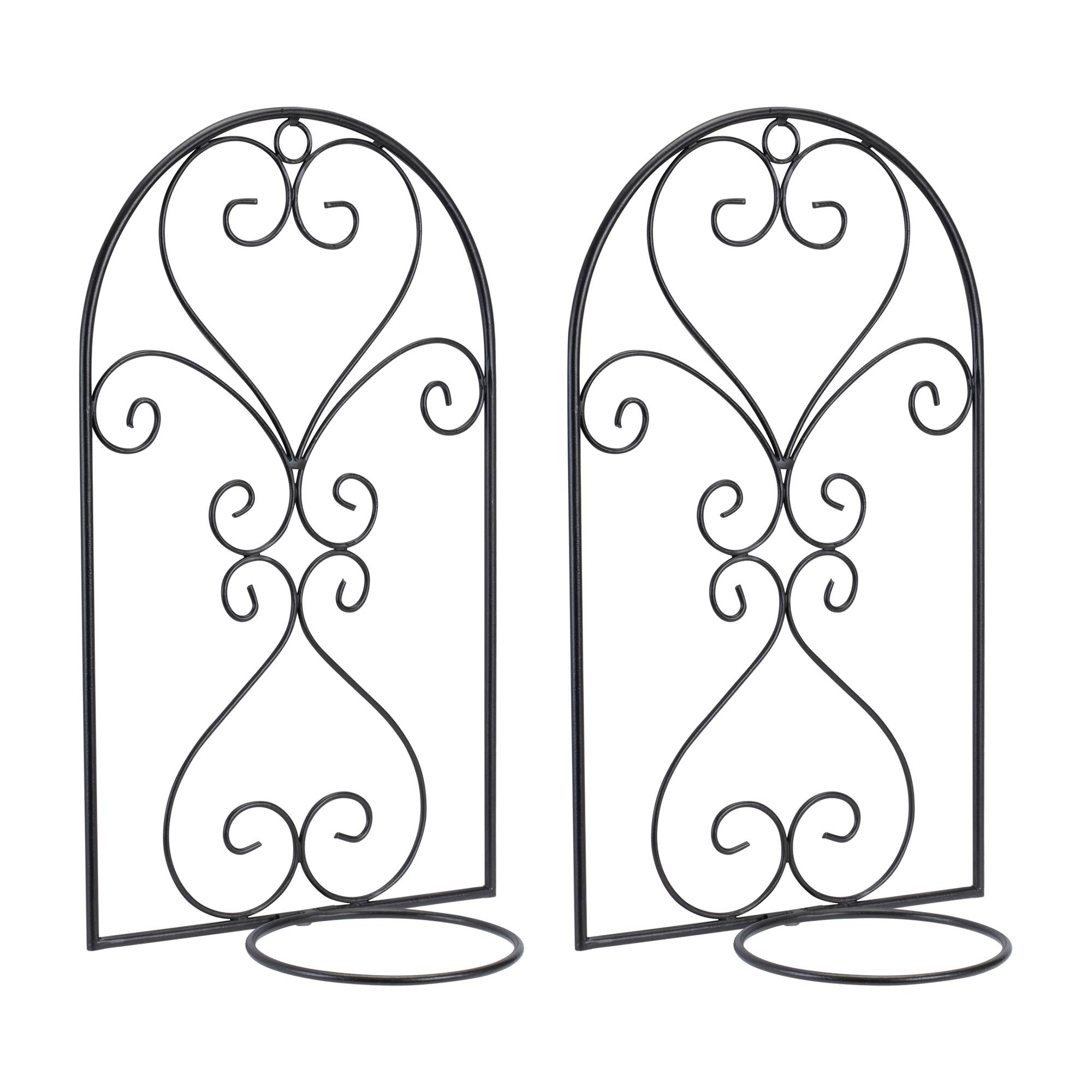 17.25" Wall Trellis Pot Holders, 2ct.