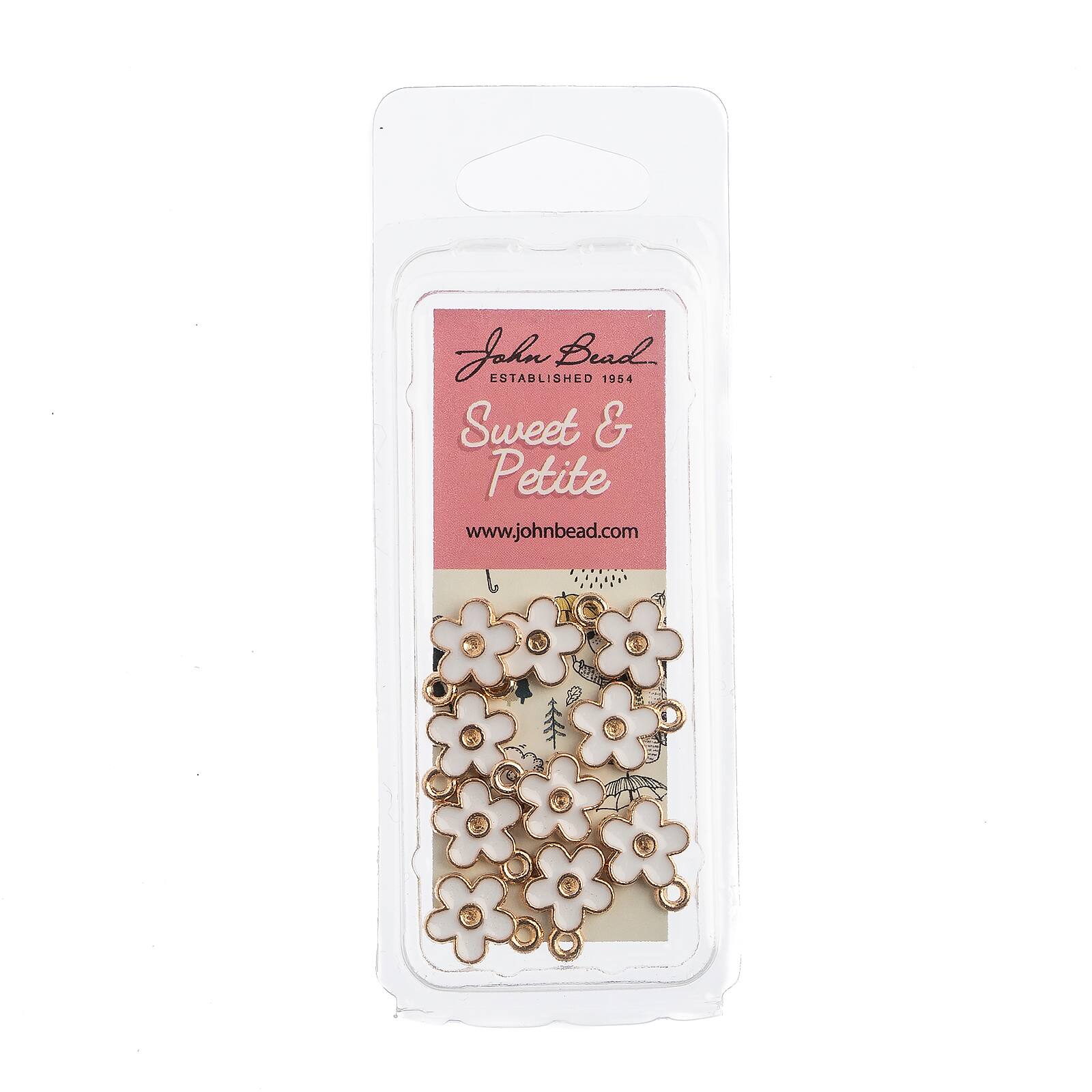 John Bead Sweet &#x26; Petite Small Flower Charms, 10ct.