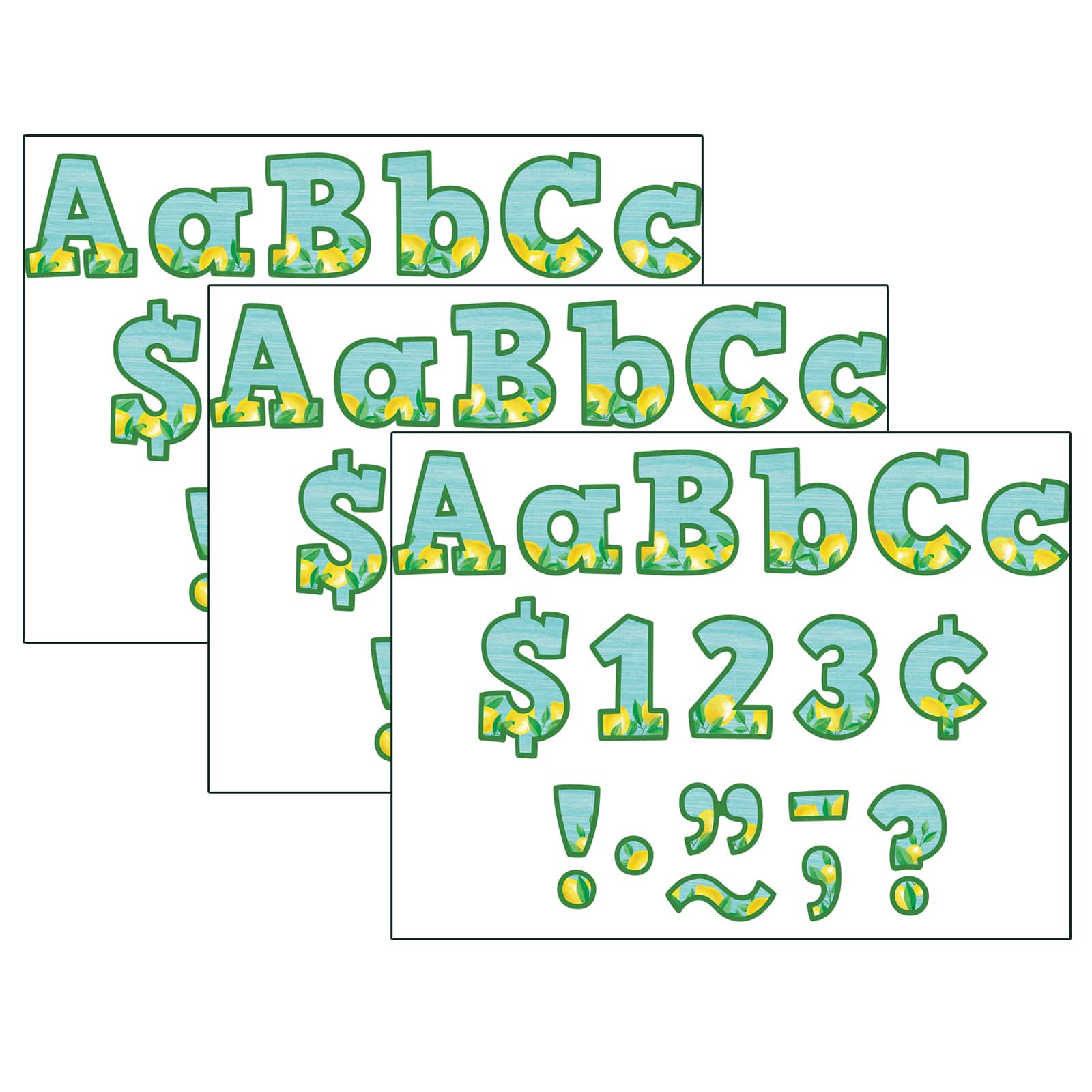Teacher Created Resources Lemon Zest Bold Block Letters, 3 Packs of 230