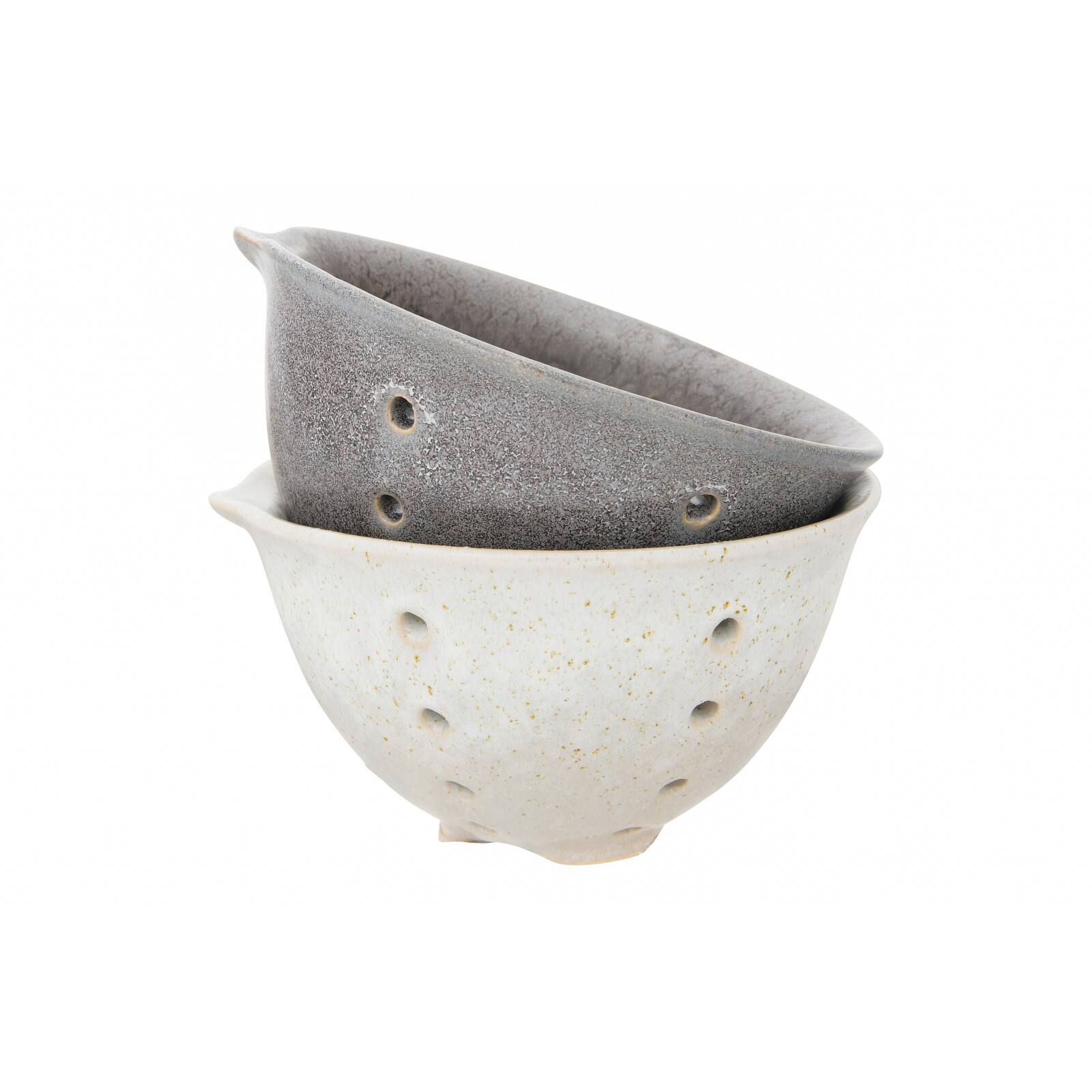 Hello Honey® Glazed Spouted Stoneware Berry Bowls Set, 2ct.