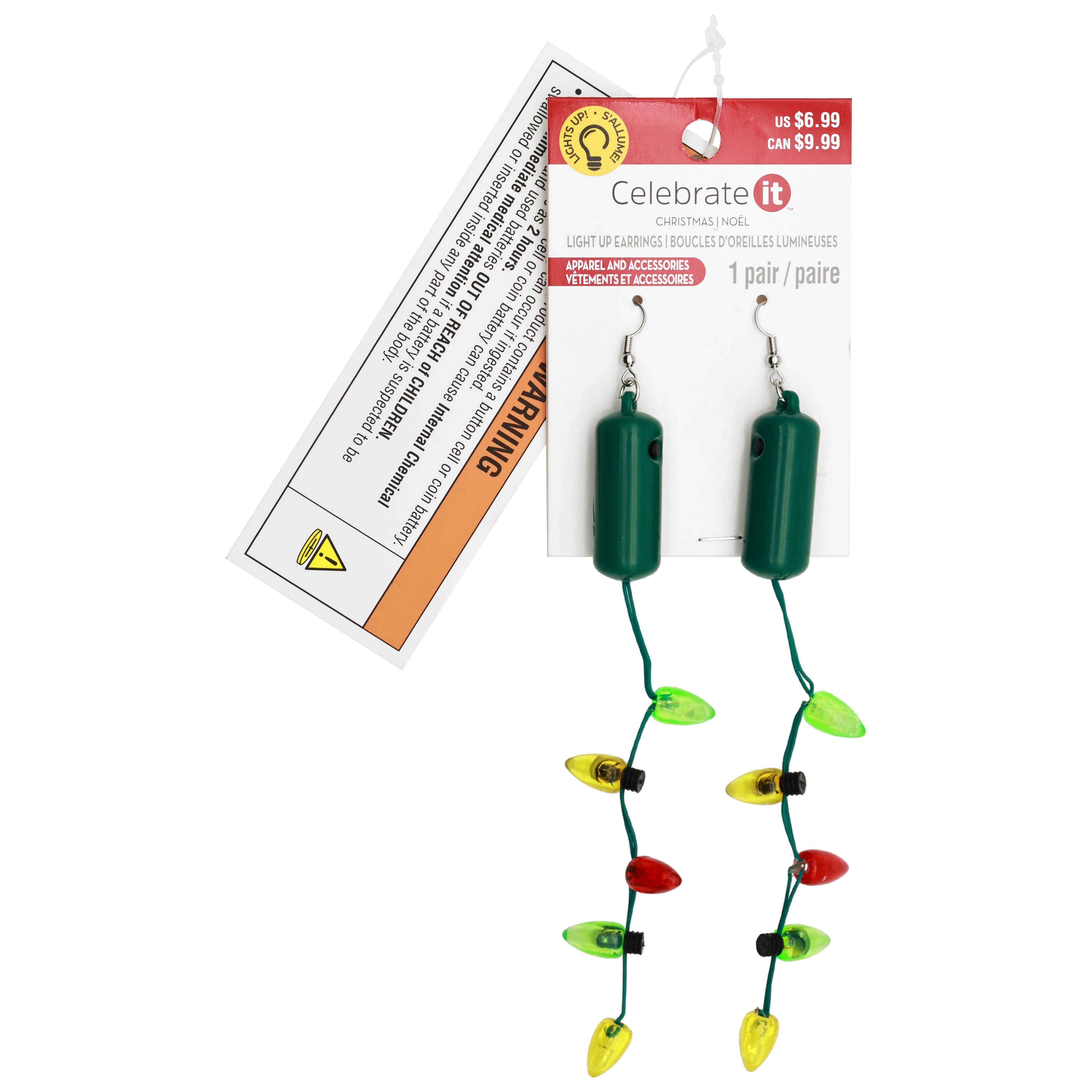 Multicolor Bulb Light-Up Earrings by Celebrate It&#x2122;