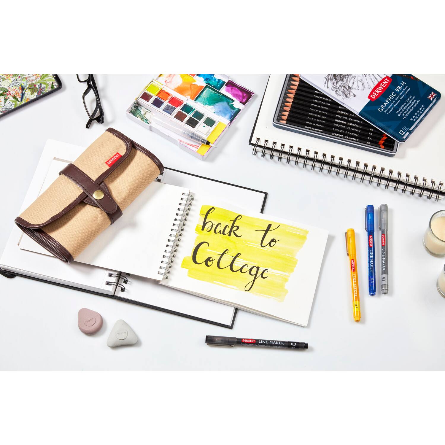 Derwent® Soft Graphic 12 Pencil Tin Set