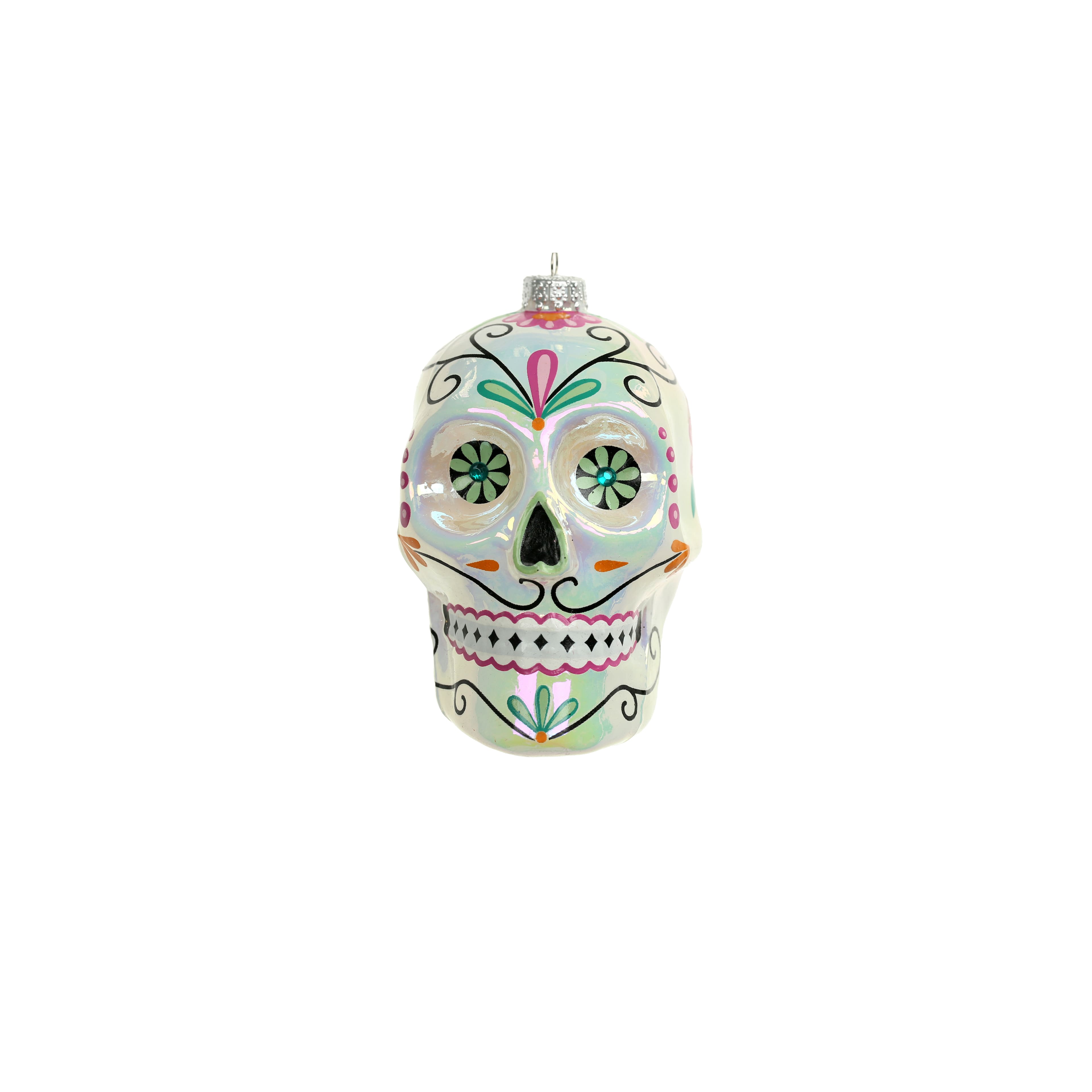 3.5&#x22; White Glass Skull Ornament by Ashland&#xAE;
