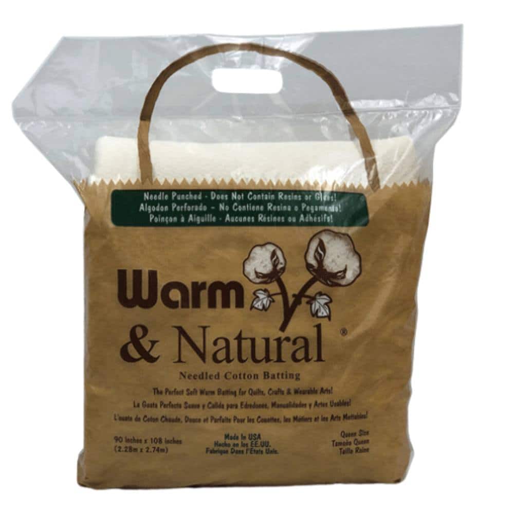 Warm &#x26; Natural&#xAE; 90&#x22; x 108&#x22; Pre-Cut Queen Cotton Batting