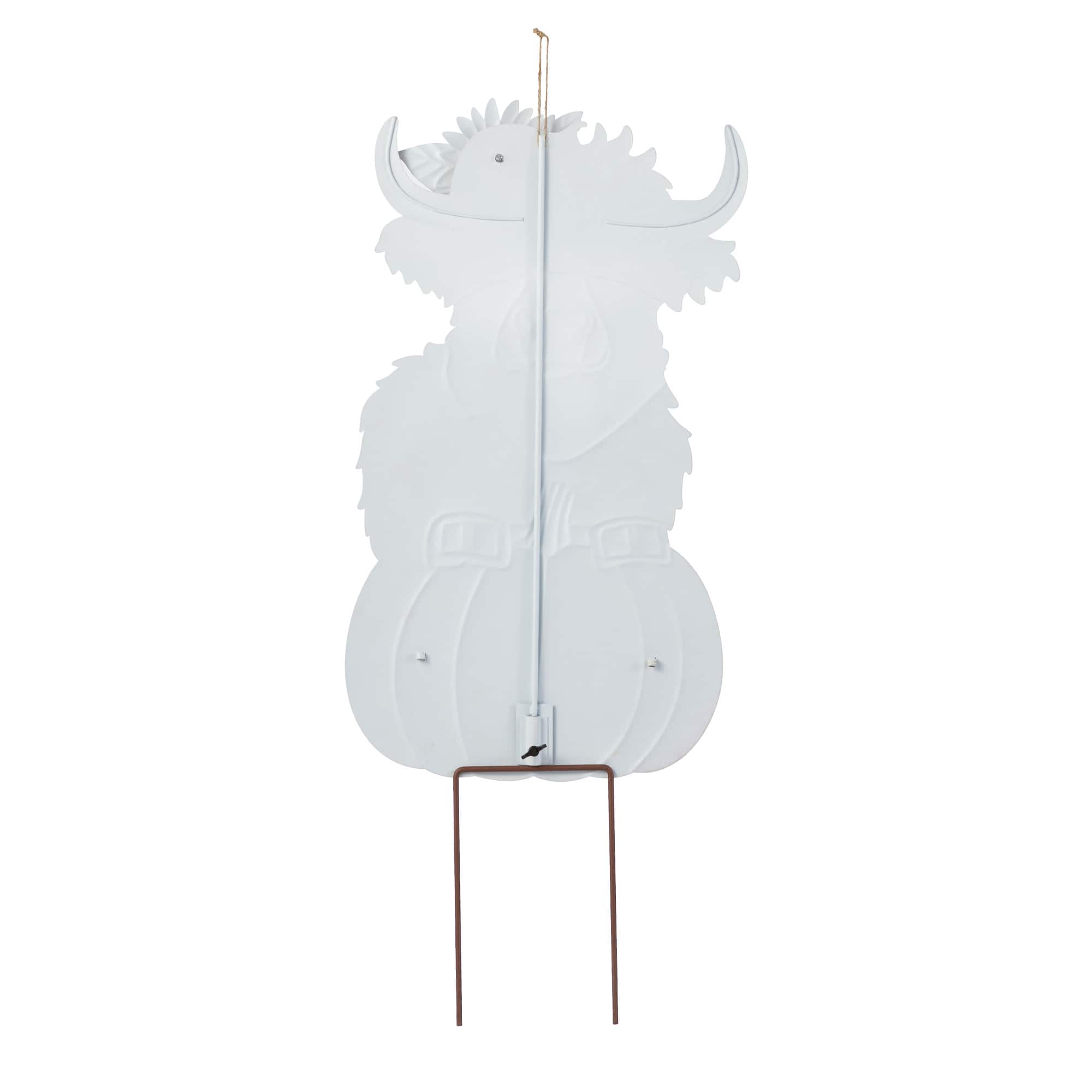 Glitzhome&#xAE; 29.75&#x22; Fall Highland Cow Yard Stake or Wall Decor