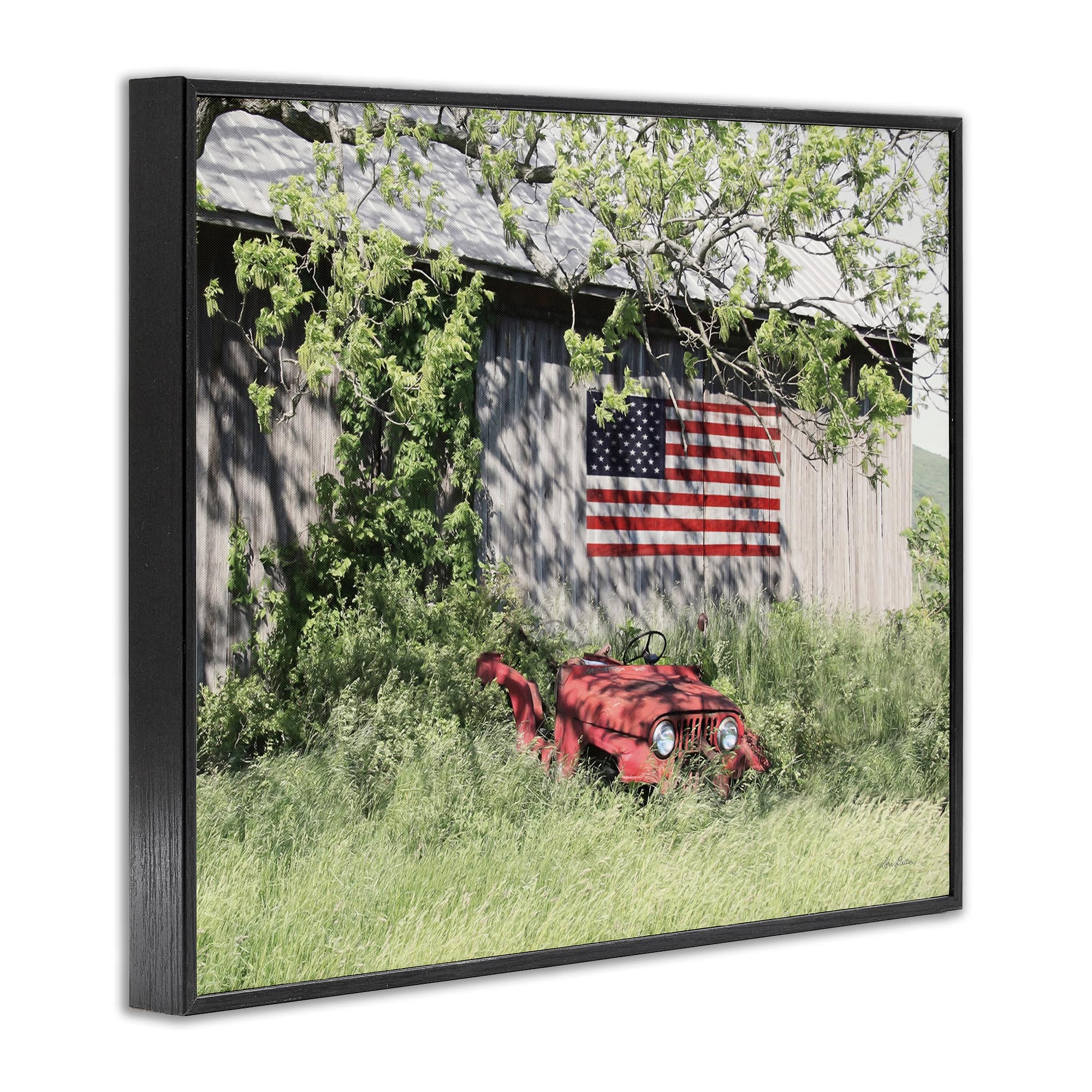 Stupell Industries Americana Lush Country Greenery Framed Giclee Art