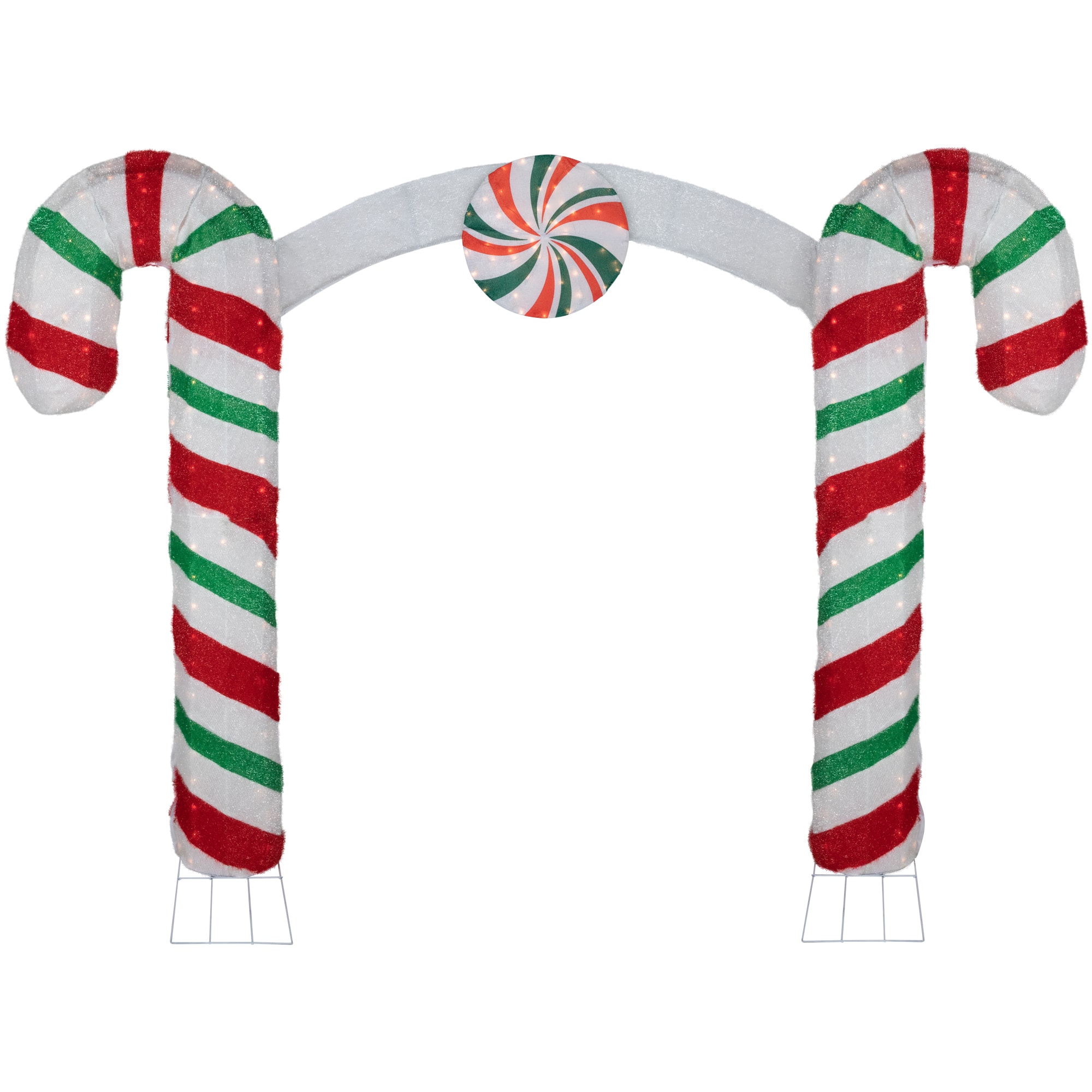 7ft. Lighted Double Candy Cane Archway Outdoor Christmas Decoration
