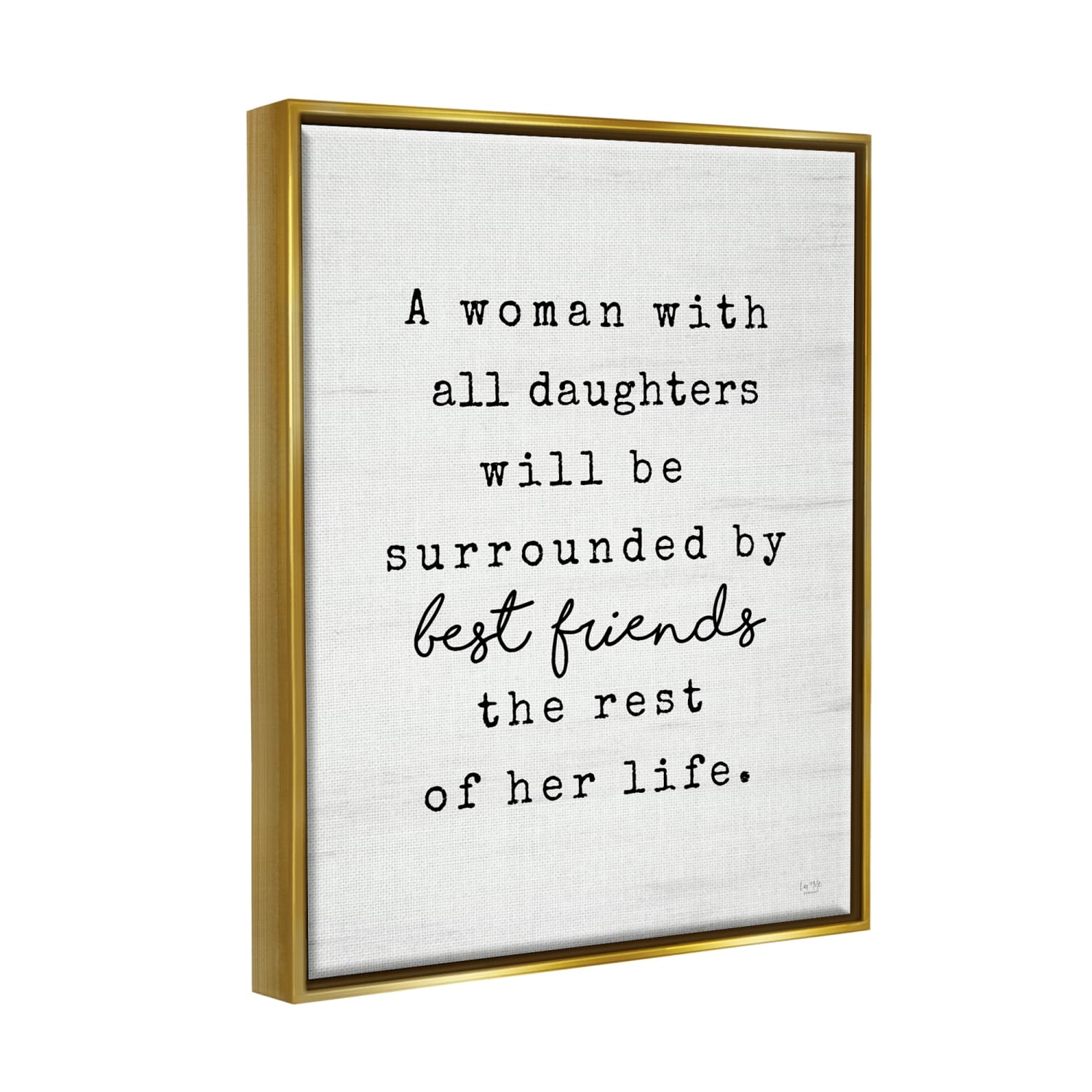 Stupell Industries Woman With All Daughters Loving Family Quote Floater Framed Art