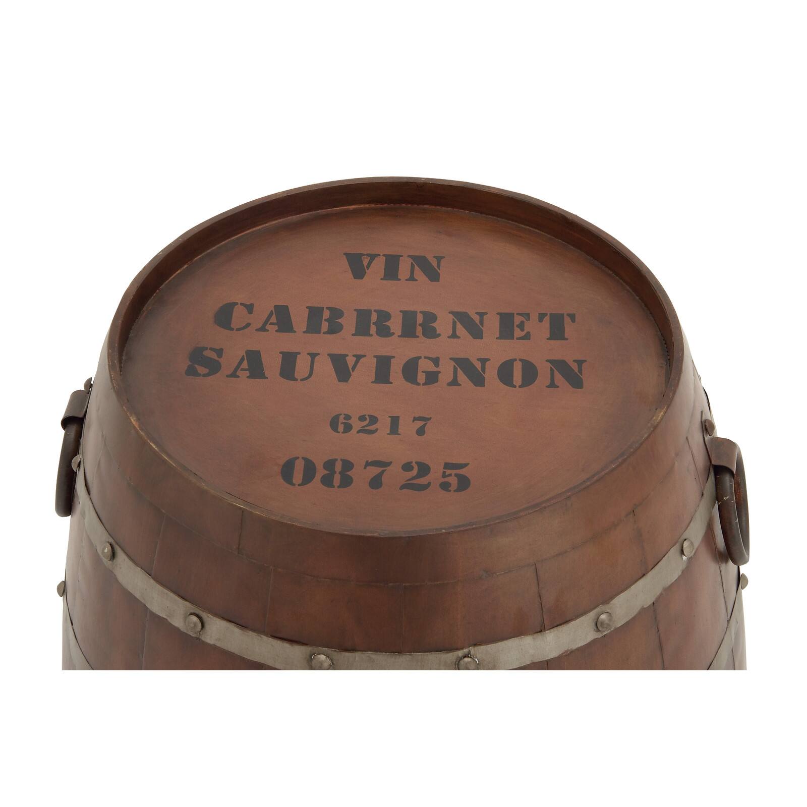 Brown Iron Farmhouse Accent Table, 19" x 20" x 20"