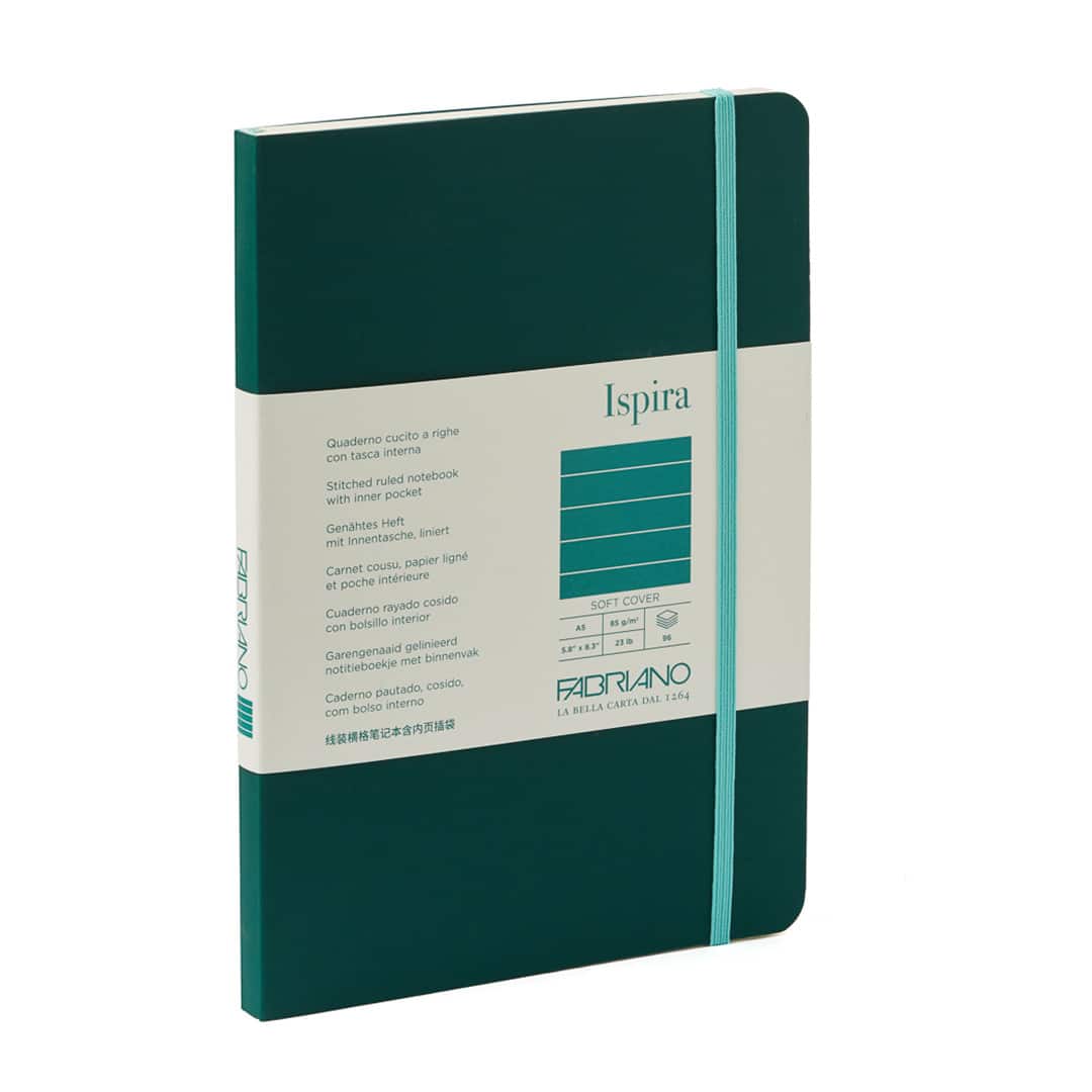 Fabriano&#xAE; Ispira Green Soft-Cover Lined Notebook