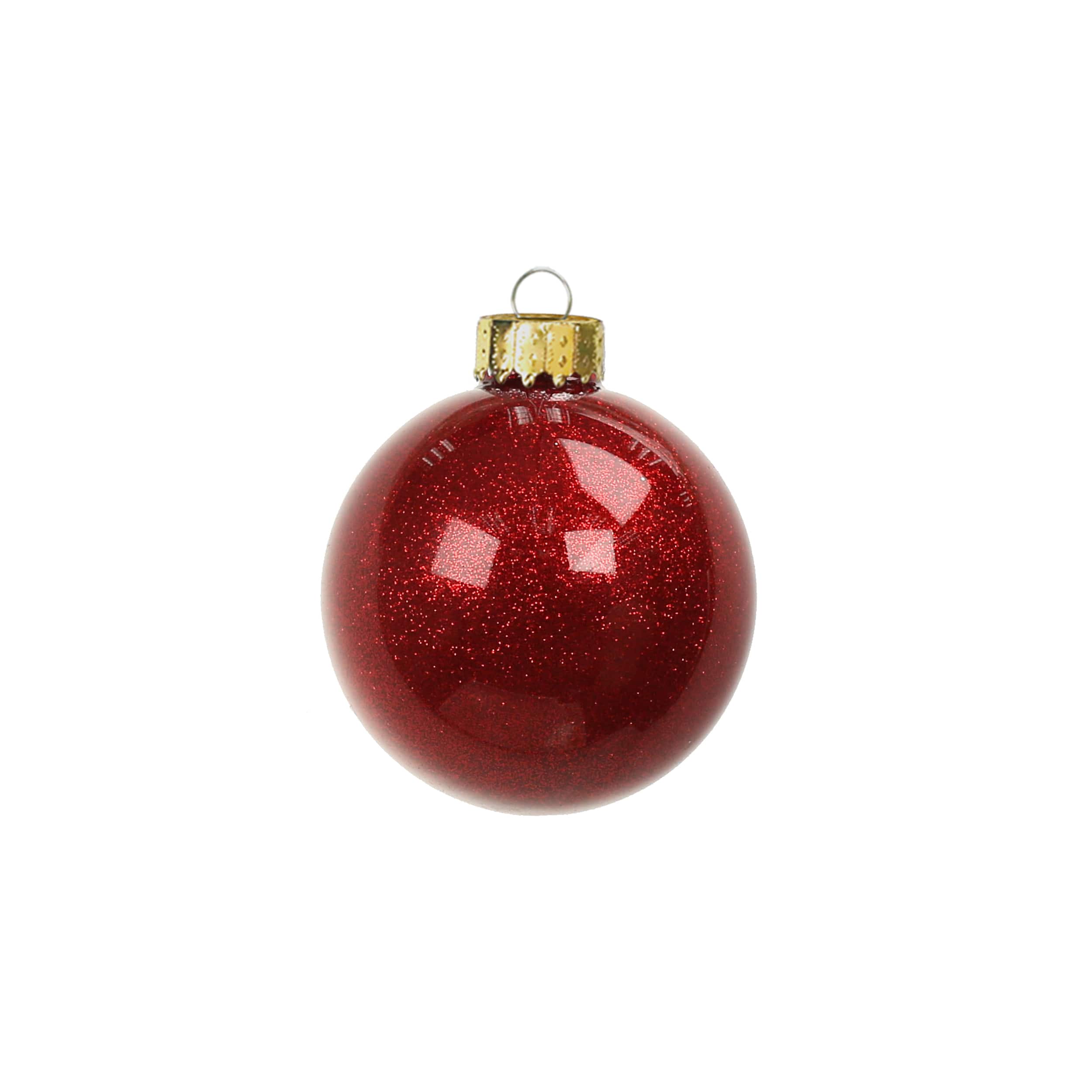 6 Pack 2.5&#x22; Glitter Glass Ball Ornaments by Ashland&#xAE;