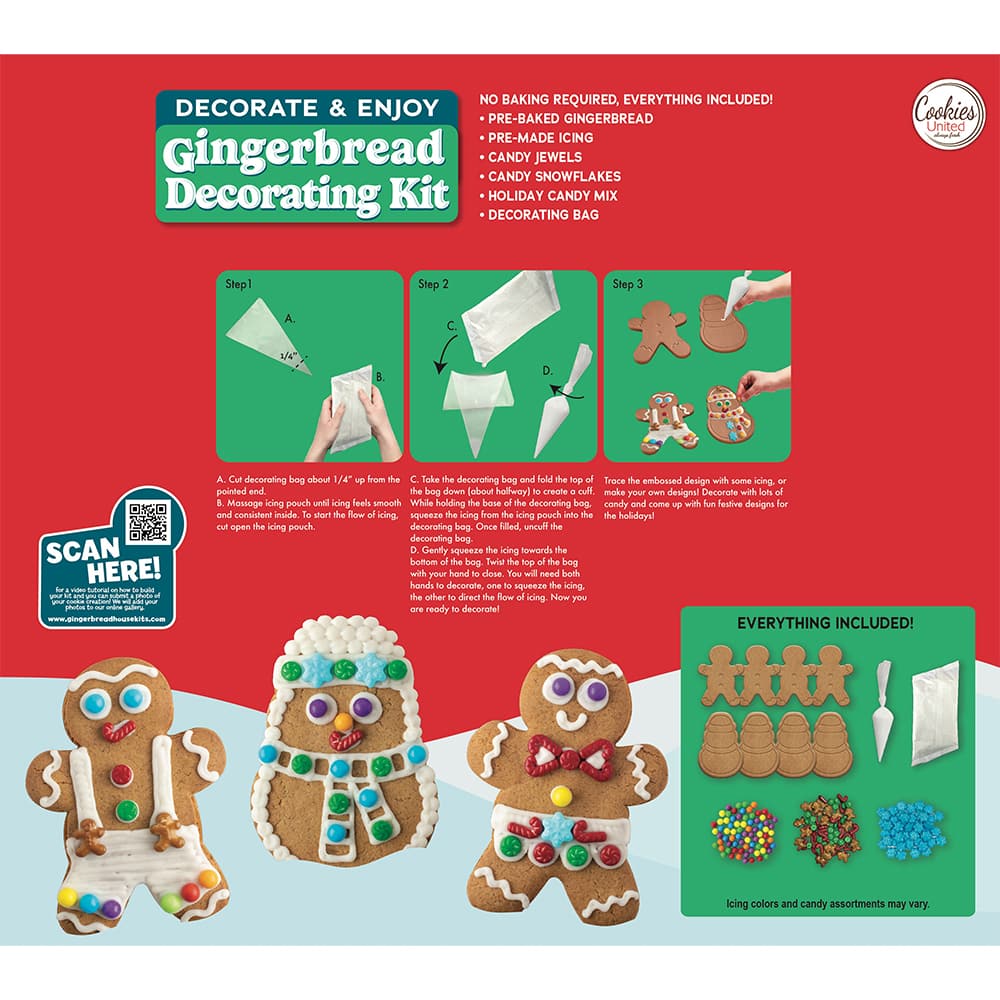 Cookies United Decorate &#x26; Enjoy Gingerbread Decorating Kit