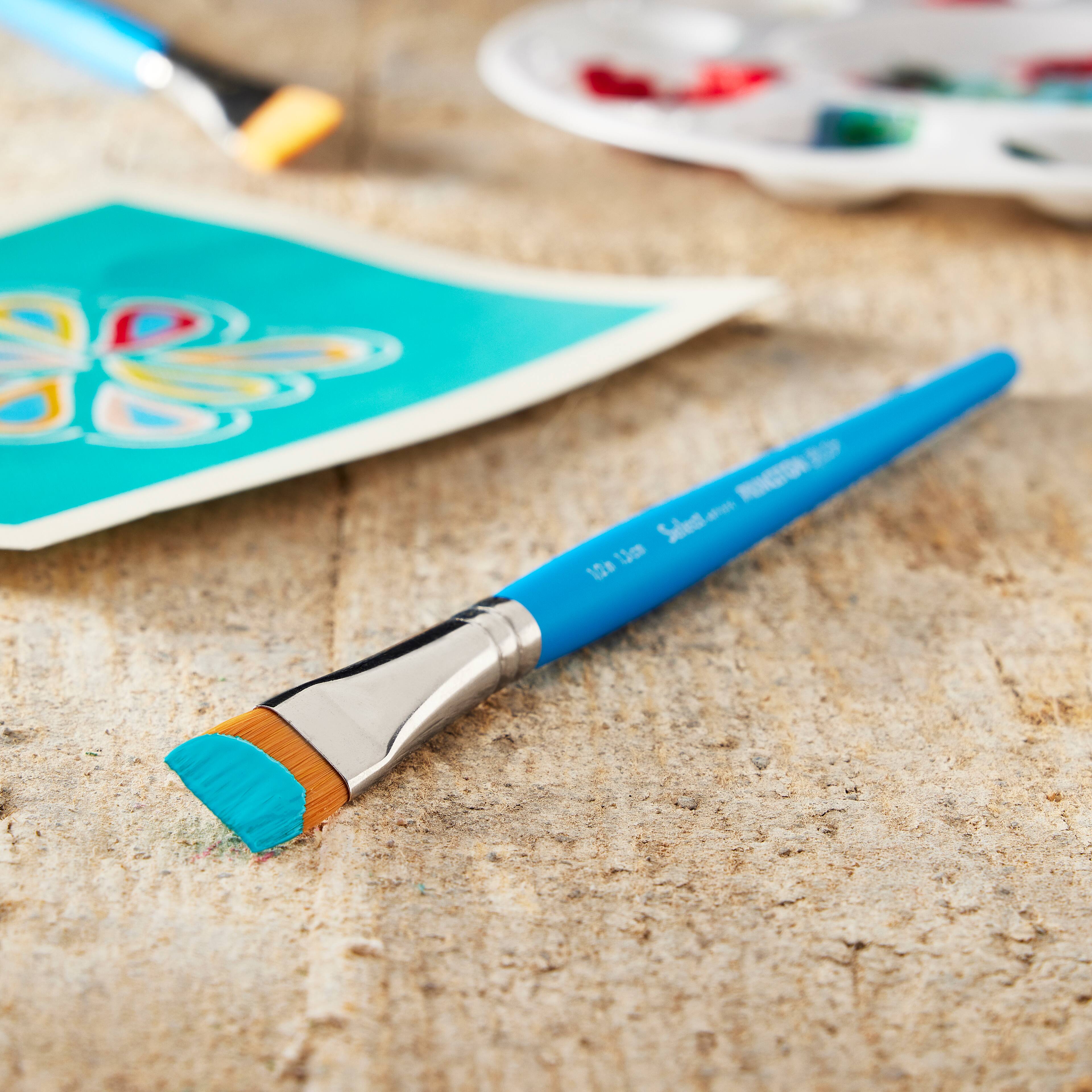 12 Pack: Princeton™ Select™ Artiste Series 3750 Short Handle Flat Wash Brush