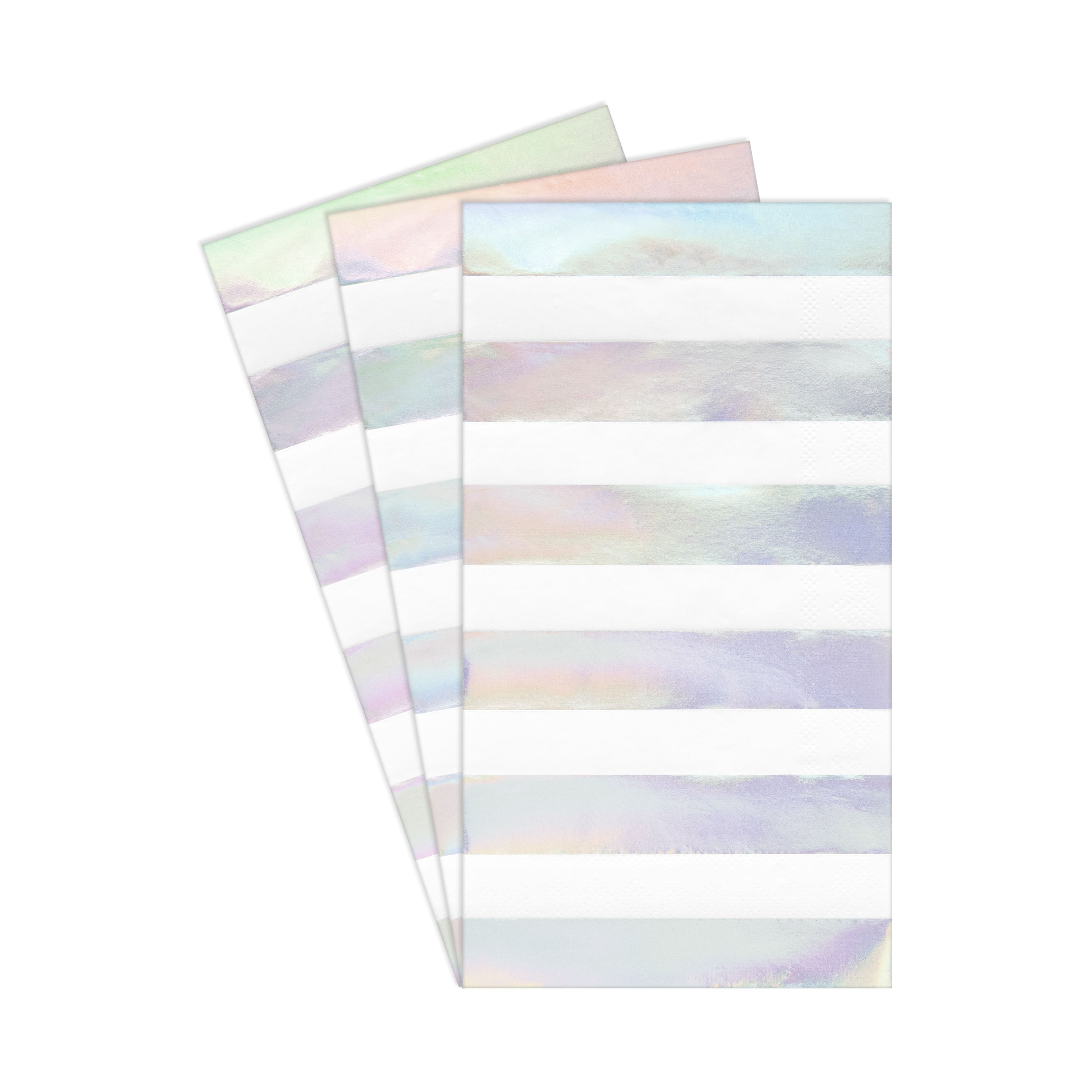 Iridescent Foil Stripes Paper Napkins by Celebrate It&#x2122;, 16ct.
