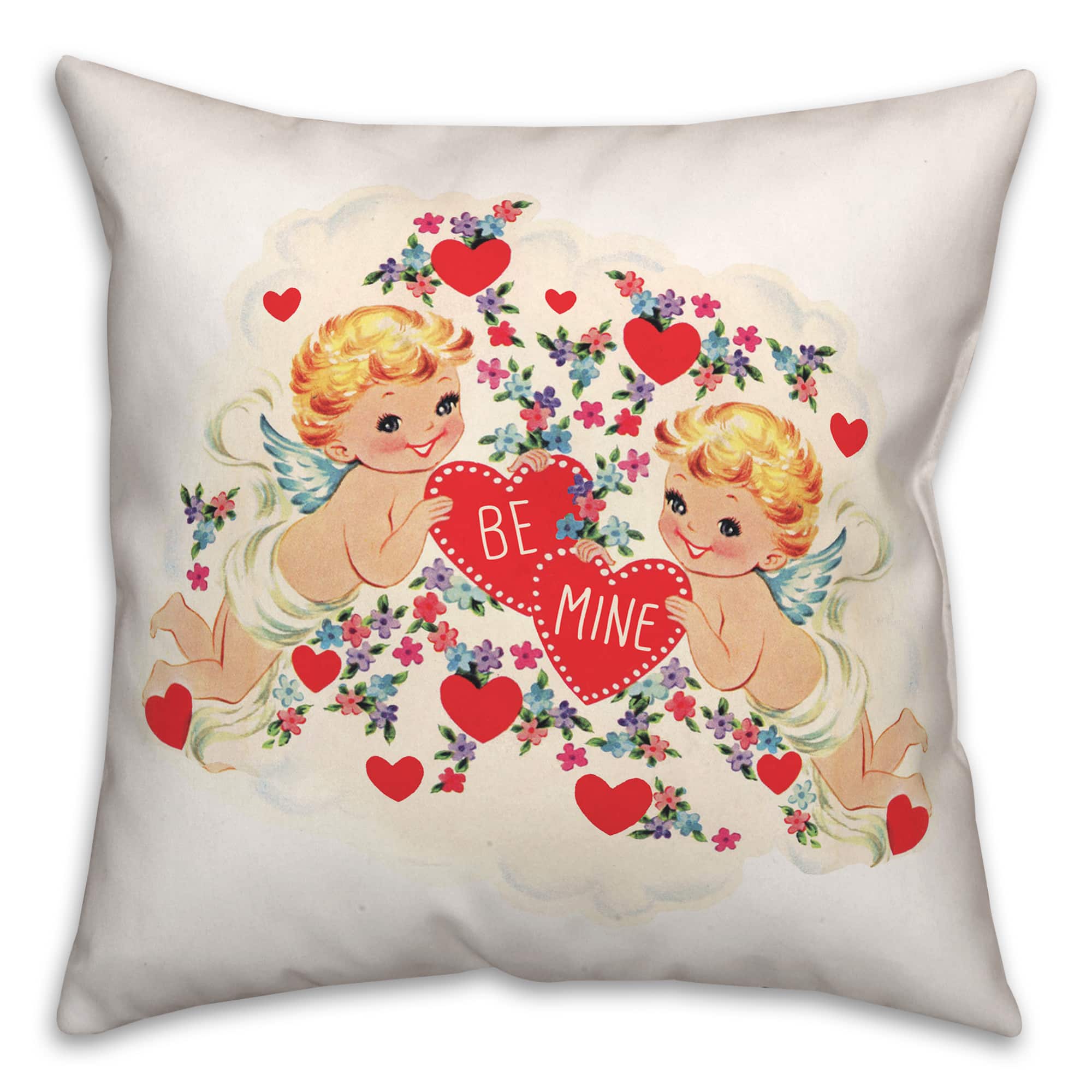 Retro Cupid Throw Pillow