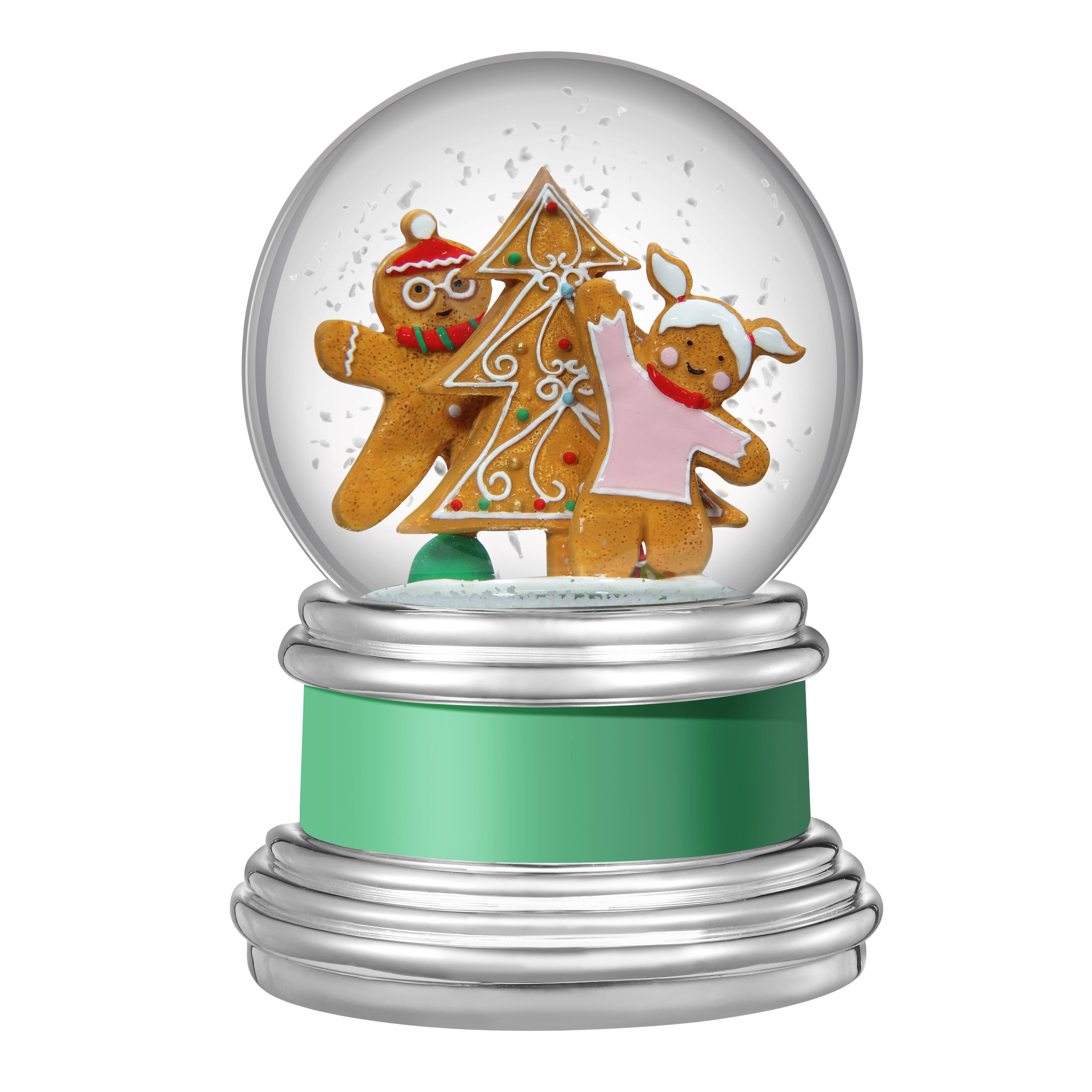 Haute Decor 6" Animated Christmas Gingerbread Snowglobe