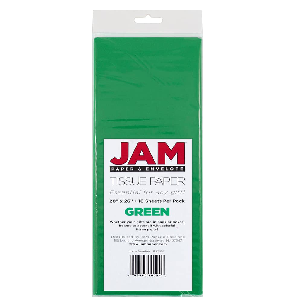 JAM Paper 20" x 26" Tissue Paper, 2 Packs of 10 Sheets