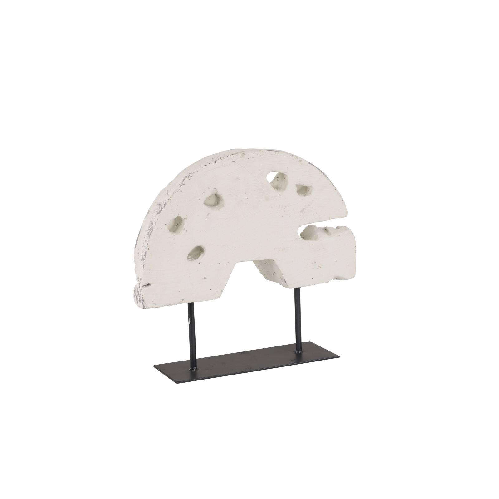 White Metal Vintage Sculpture, Abstract 15" x 15" x 4"