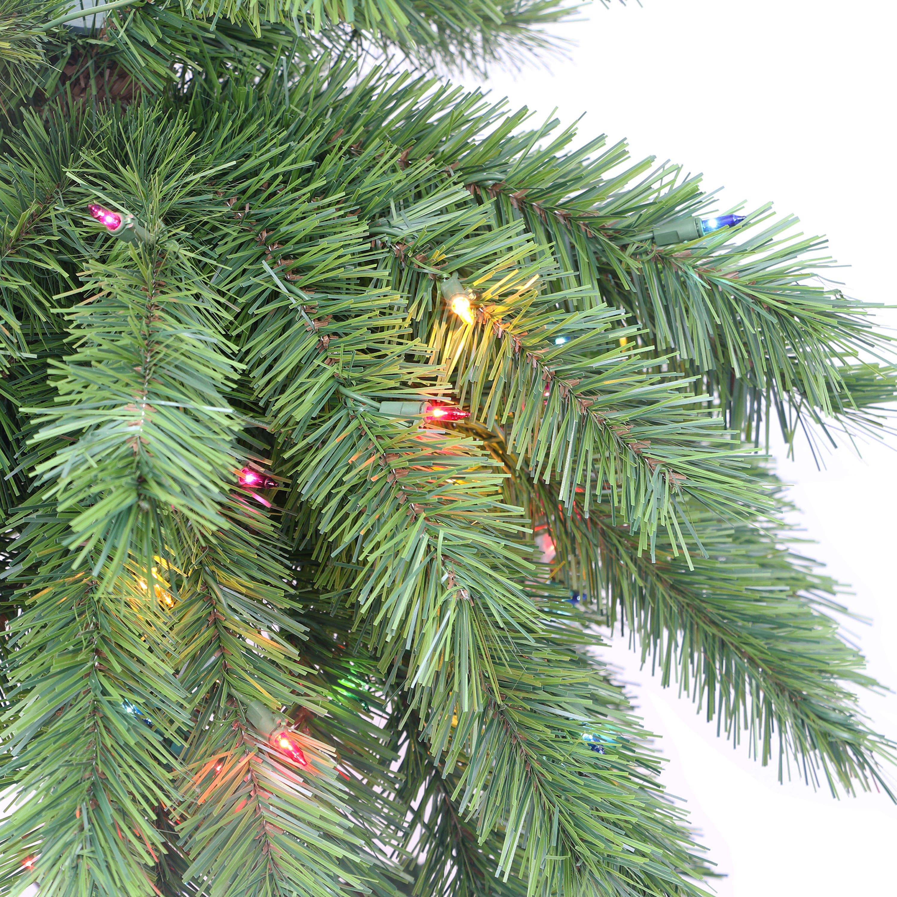 6ft. Pre-Lit Palm Artificial Christmas Tree, Multicolor Lights