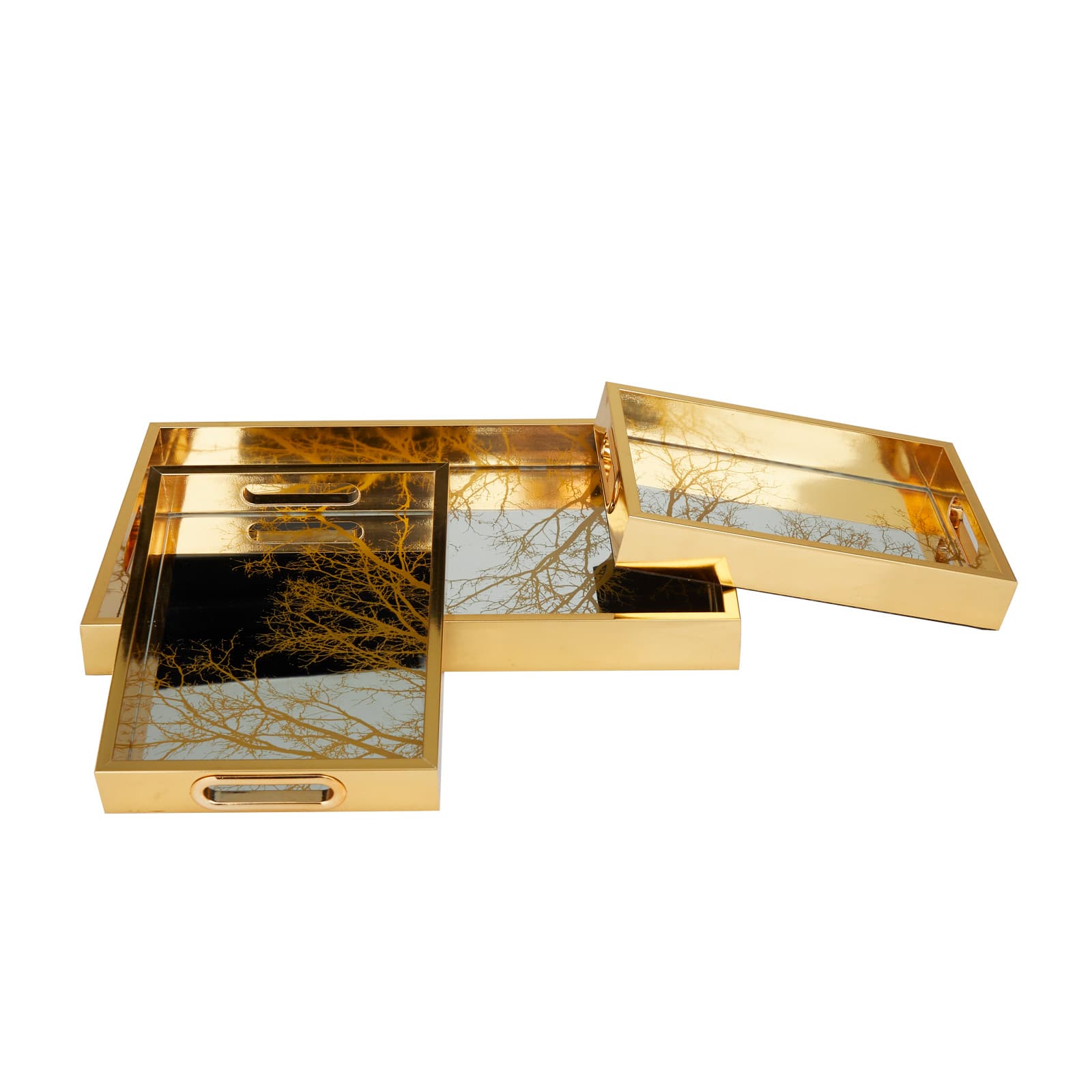 Gold Tree Plastic Glam Tray Set