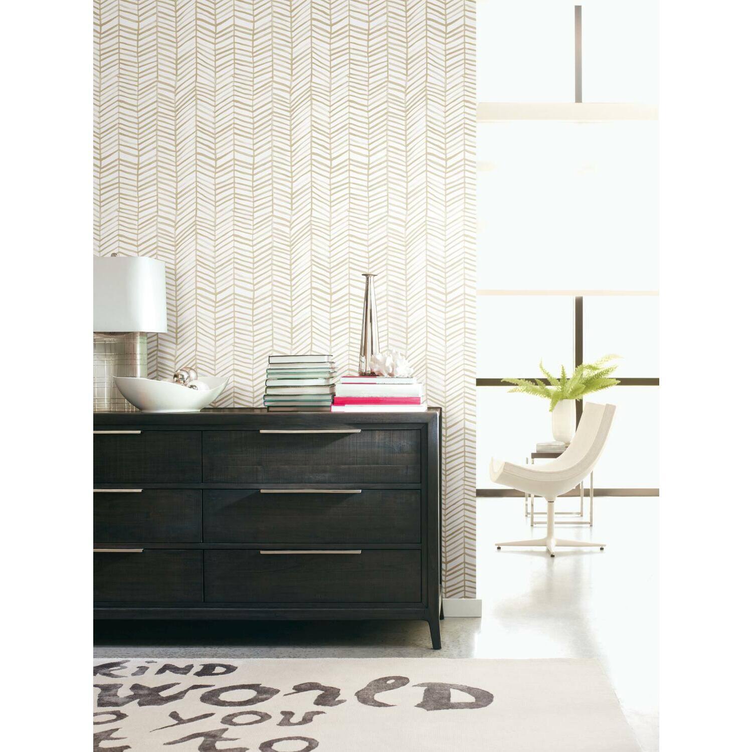 RoomMates Cat Coquillette Herringbone Peel & Stick Wallpaper