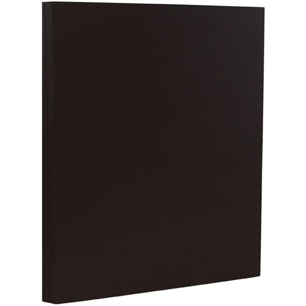 JAM Paper Matte Black Linen 8.5" x 11" 32lb. Recycled Paper, 50 Sheets