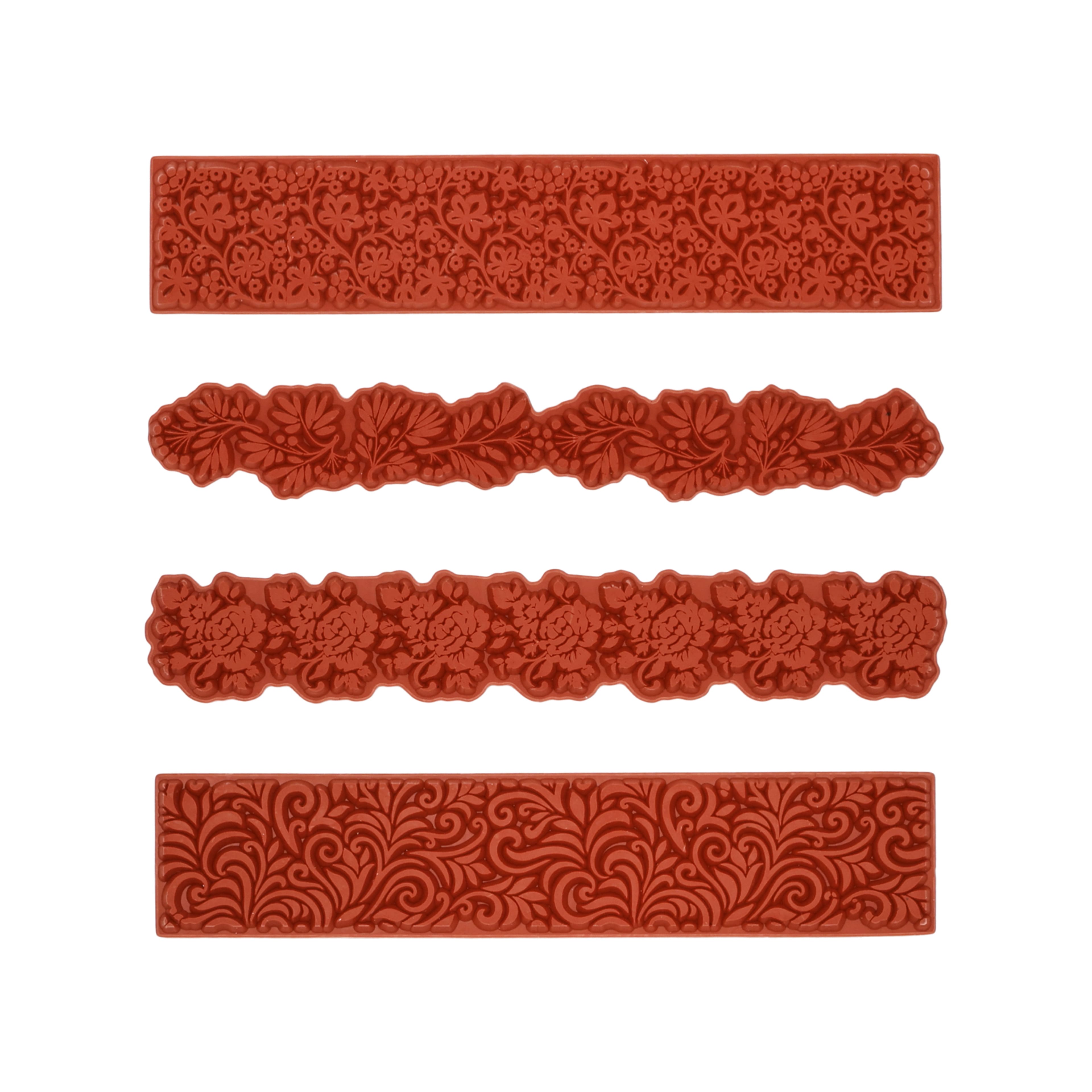 Étampes adhésives de bordures florales et à feuillage de Recollections, 4 unités