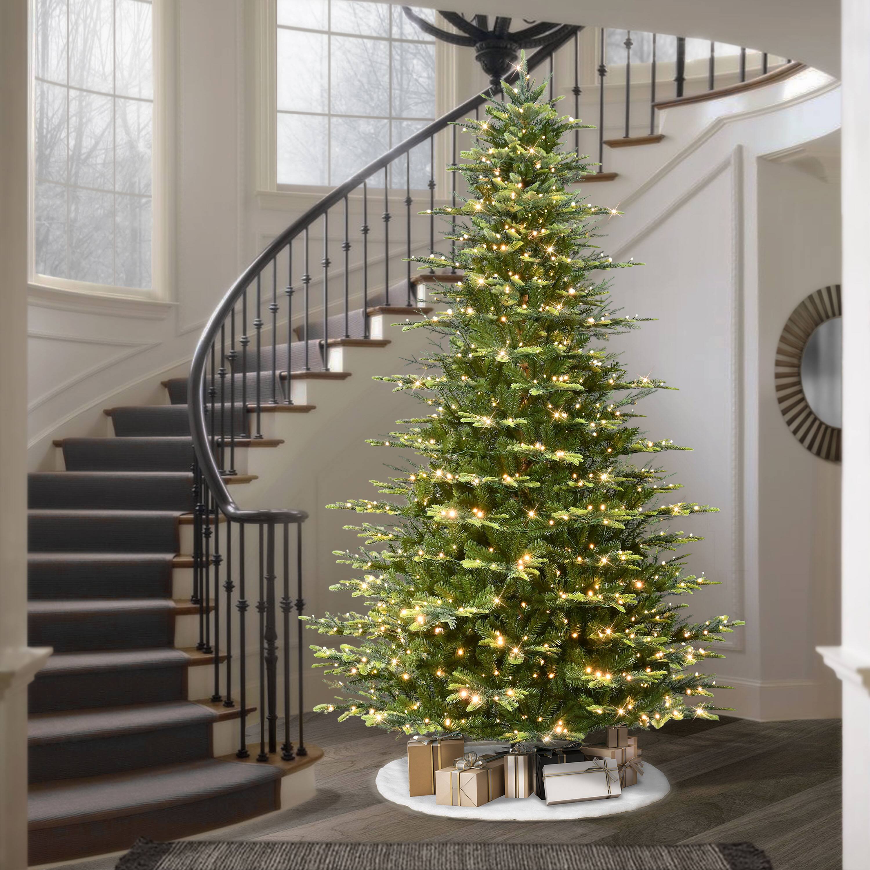 9ft. Pre-Lit Aspen Fir Artificial Christmas Tree, Dual-Color LED Lights