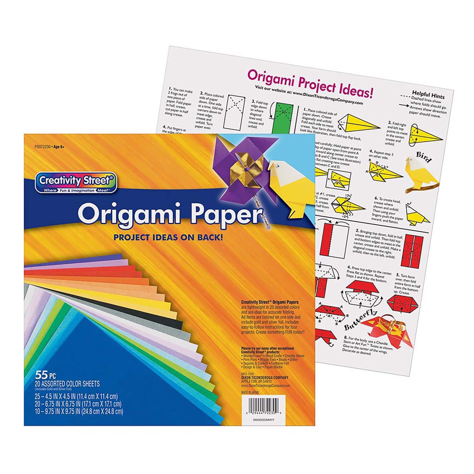 Creativity Street&#xAE; Origami Paper Assortment, 3 Packs of 55
