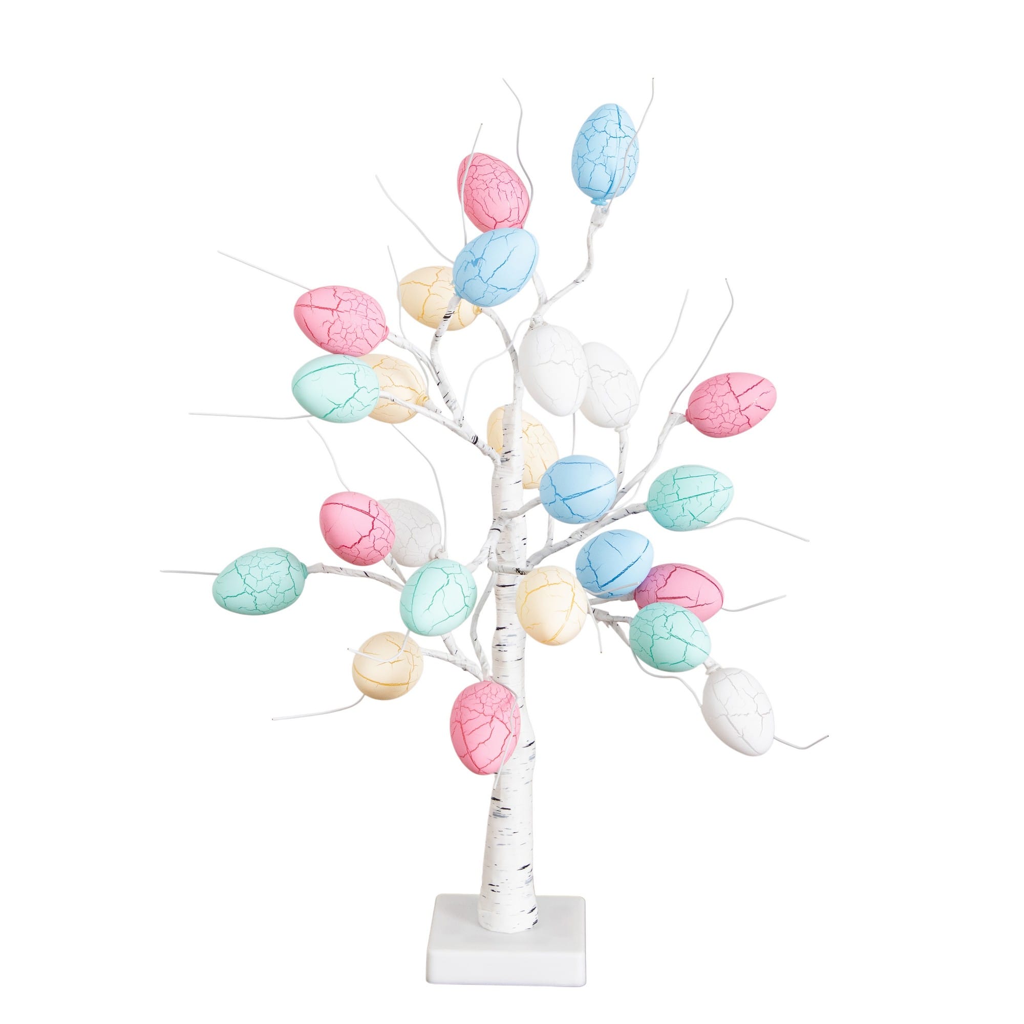 2ft. Pre-Lit Artificial Easter Egg Twig Tree with 24 LED Lights