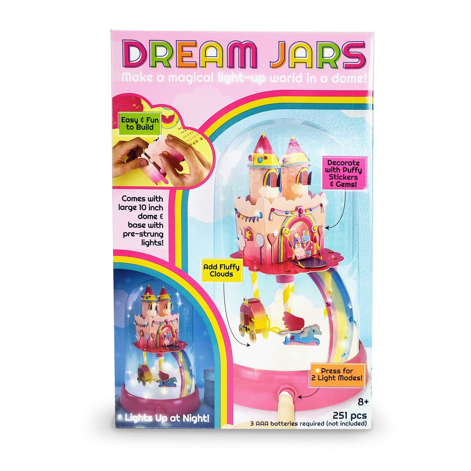 Bright Stripes Dream Jars Candy Castle Light Up Activity Kit