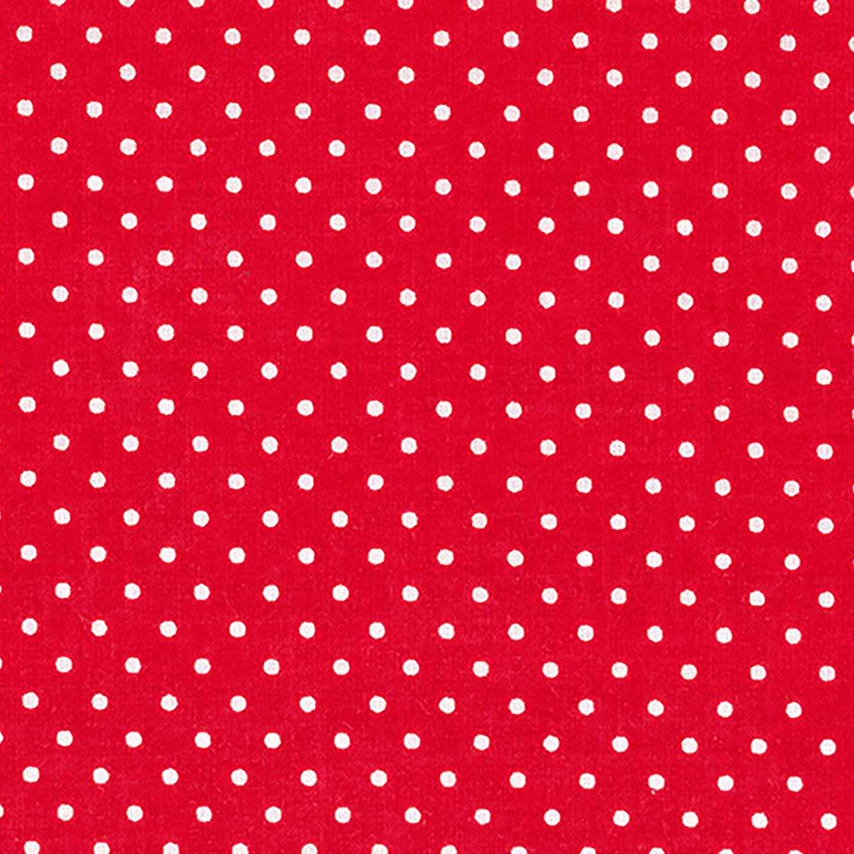 Minimer Perth Blackborough skelet Fabric Traditions Red Polka Dot Cotton Fabric | Michaels