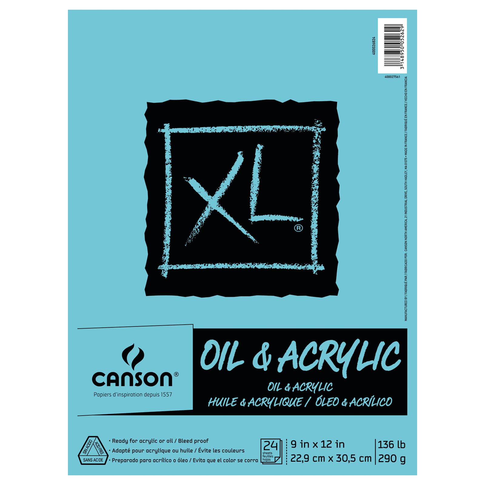 Canson&#xAE; XL&#xAE; Oil &#x26; Acrylic Pad, 9&#x22; x 12&#x22;