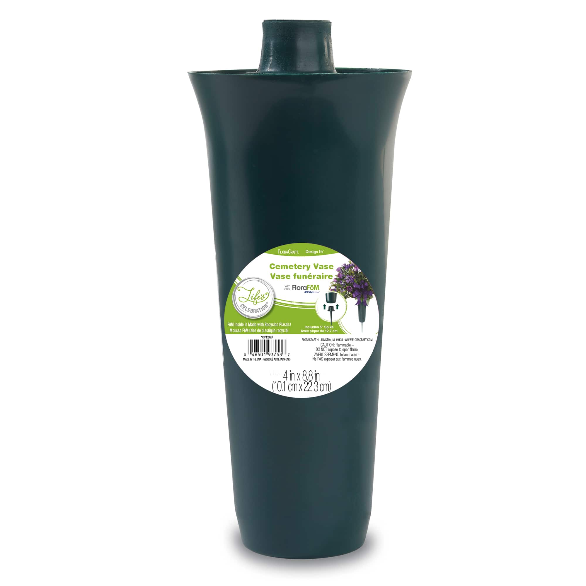 8 Green Foam Cone for Cemetery Vase (sold in quantity of 1ea) –