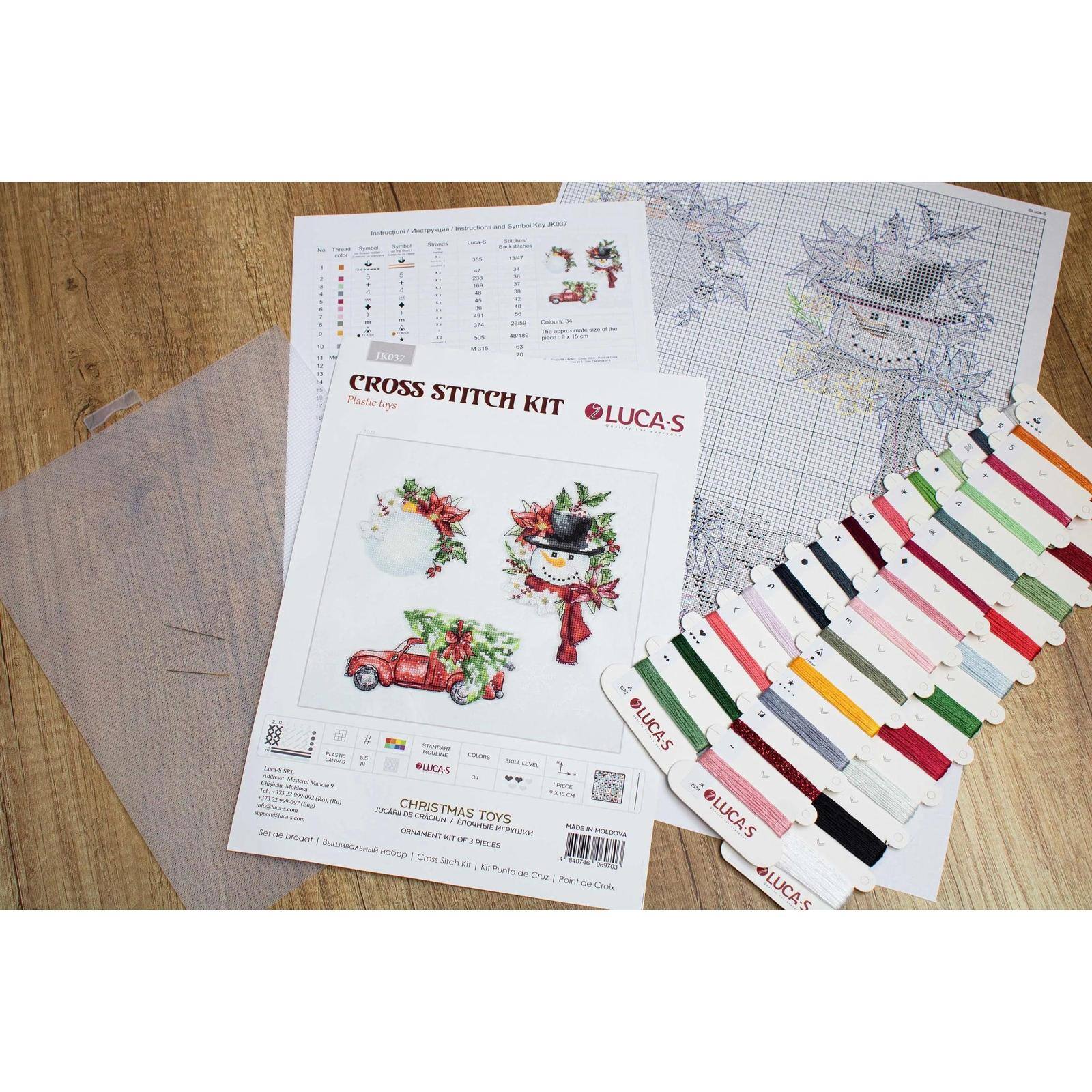 Luca-S Christmas Toys Plastic Canvas Counted Cross Stitch Kit