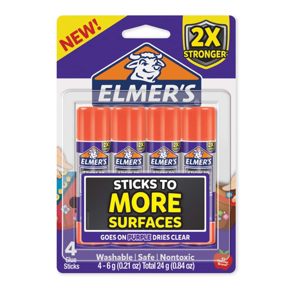 Elmers 4 ct School Purple Glue Sticks Disappearing Washable - The School  Box Inc