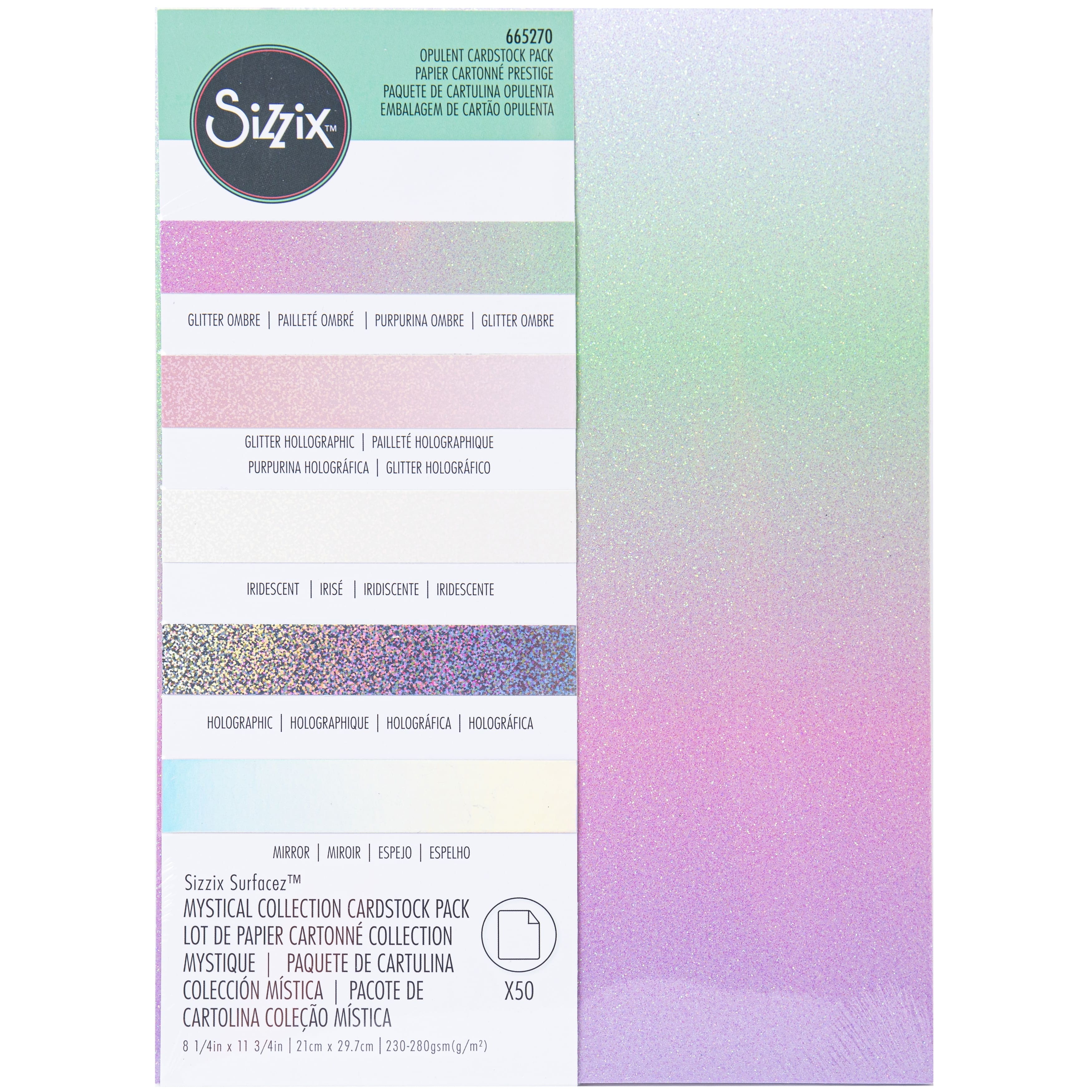 Holographic Cardstock Variety Pack, 8 sheets, 1 of each color