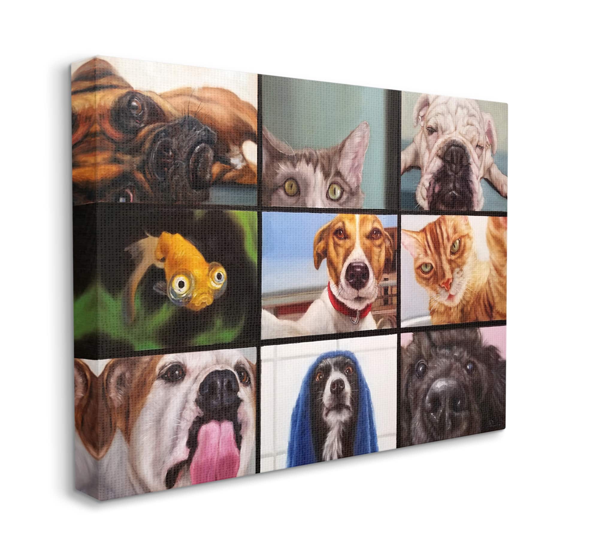 Stupell Industries Animal Video Chat Meeting Canvas Wall Art