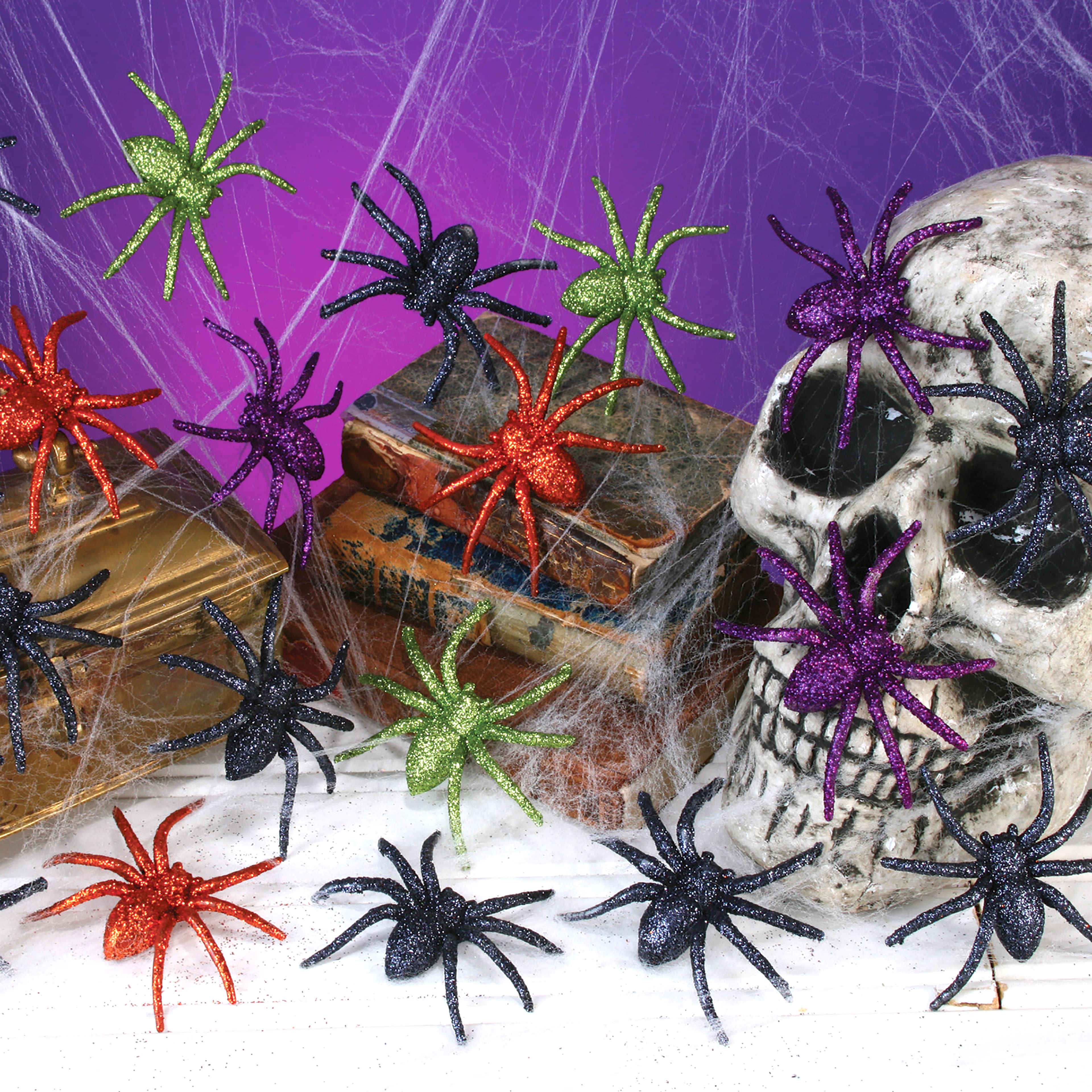 Black Glitter Spiders, 6ct. by Ashland® | Michaels