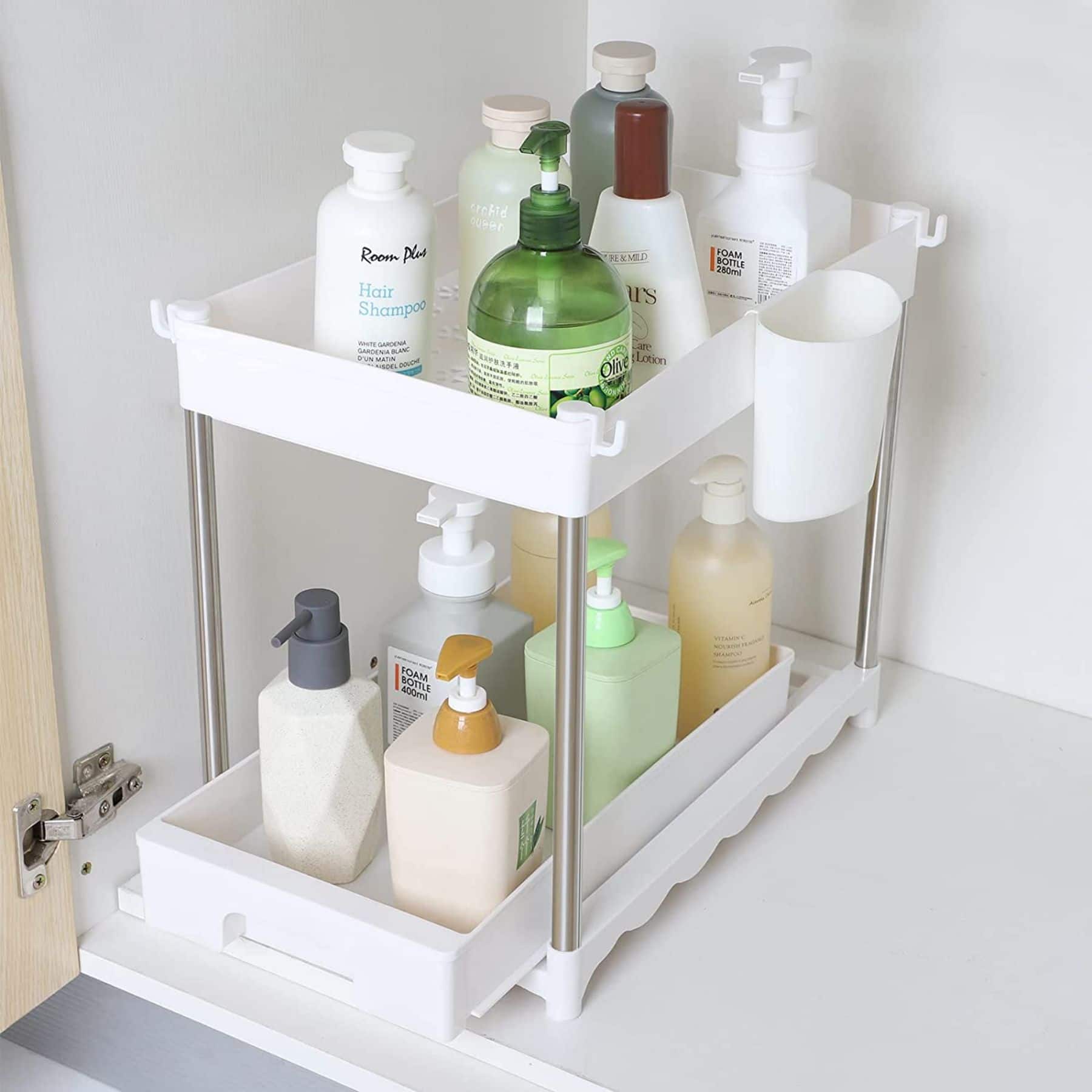 NEX™ 16" 2-Tier Under Sink Organizer with Sliding Drawer