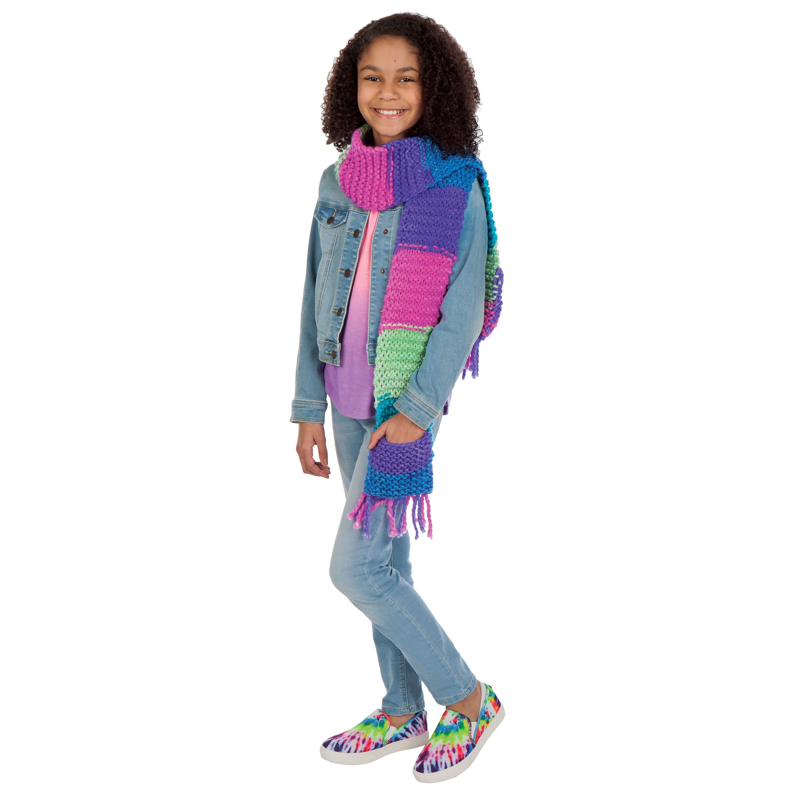 Creativity for Kids Learn To Knit Pocket Scarf Kit