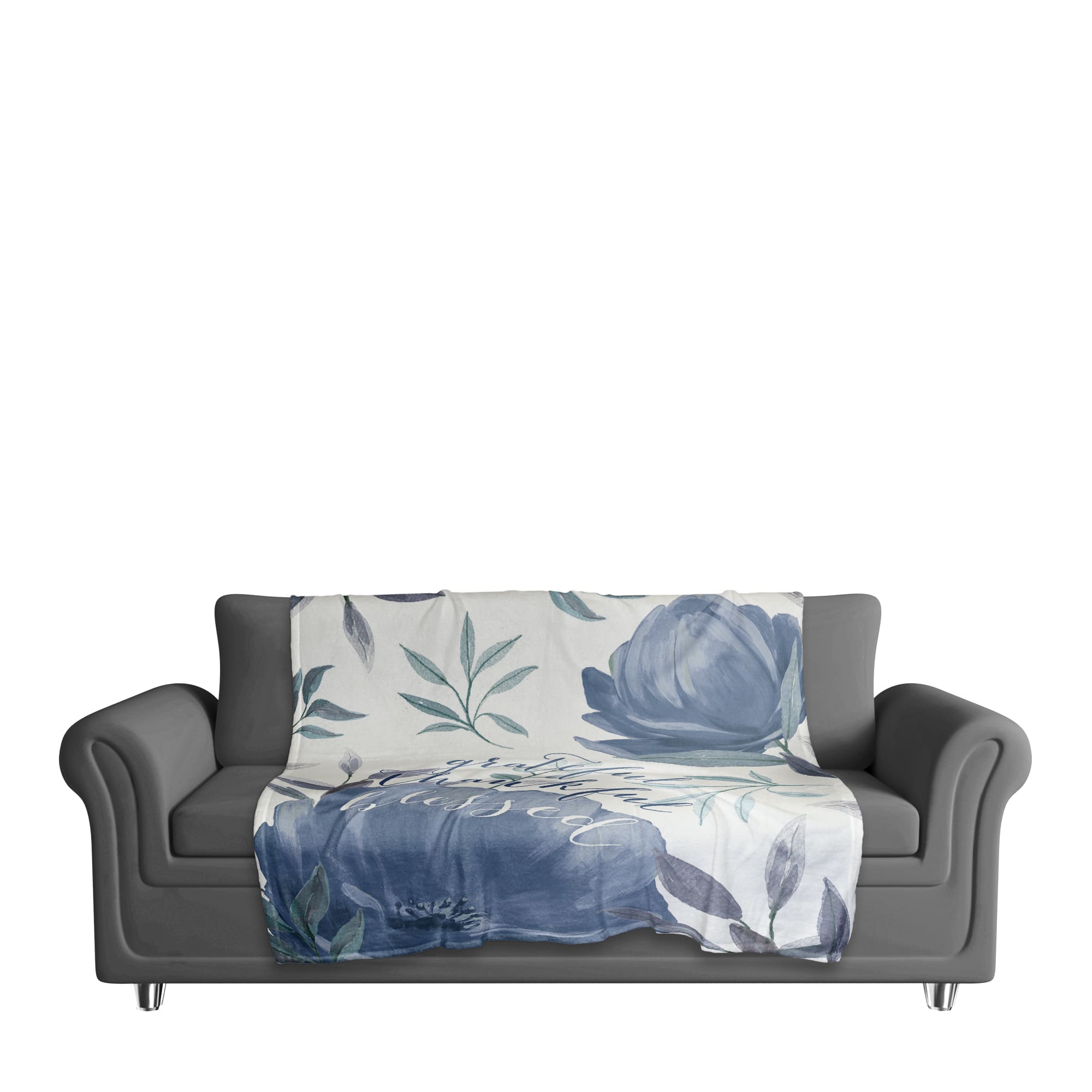 Grateful & Thankful Coral Fleece Blanket