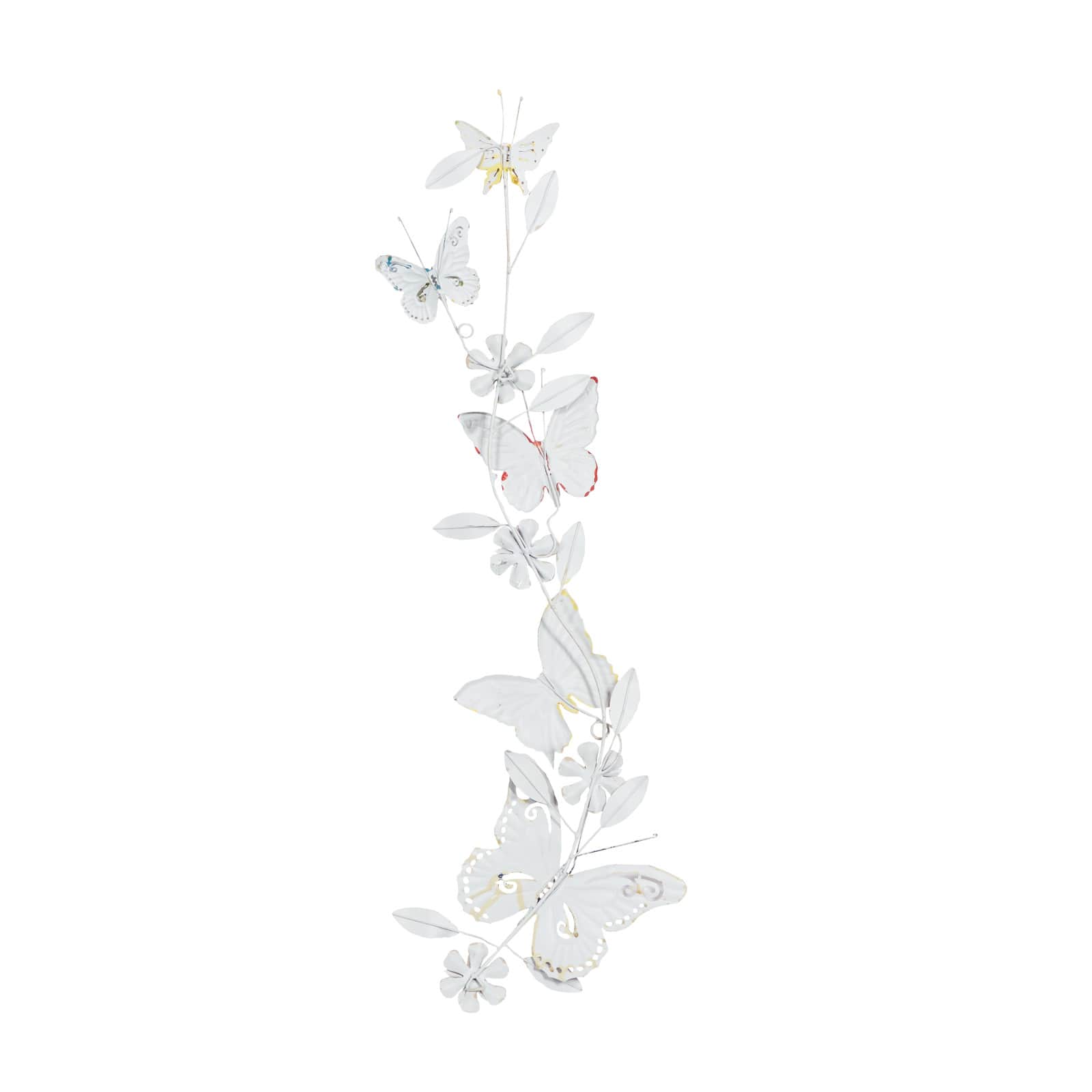 Multi Colored Butterfly Metal Outdoor Wall Accent