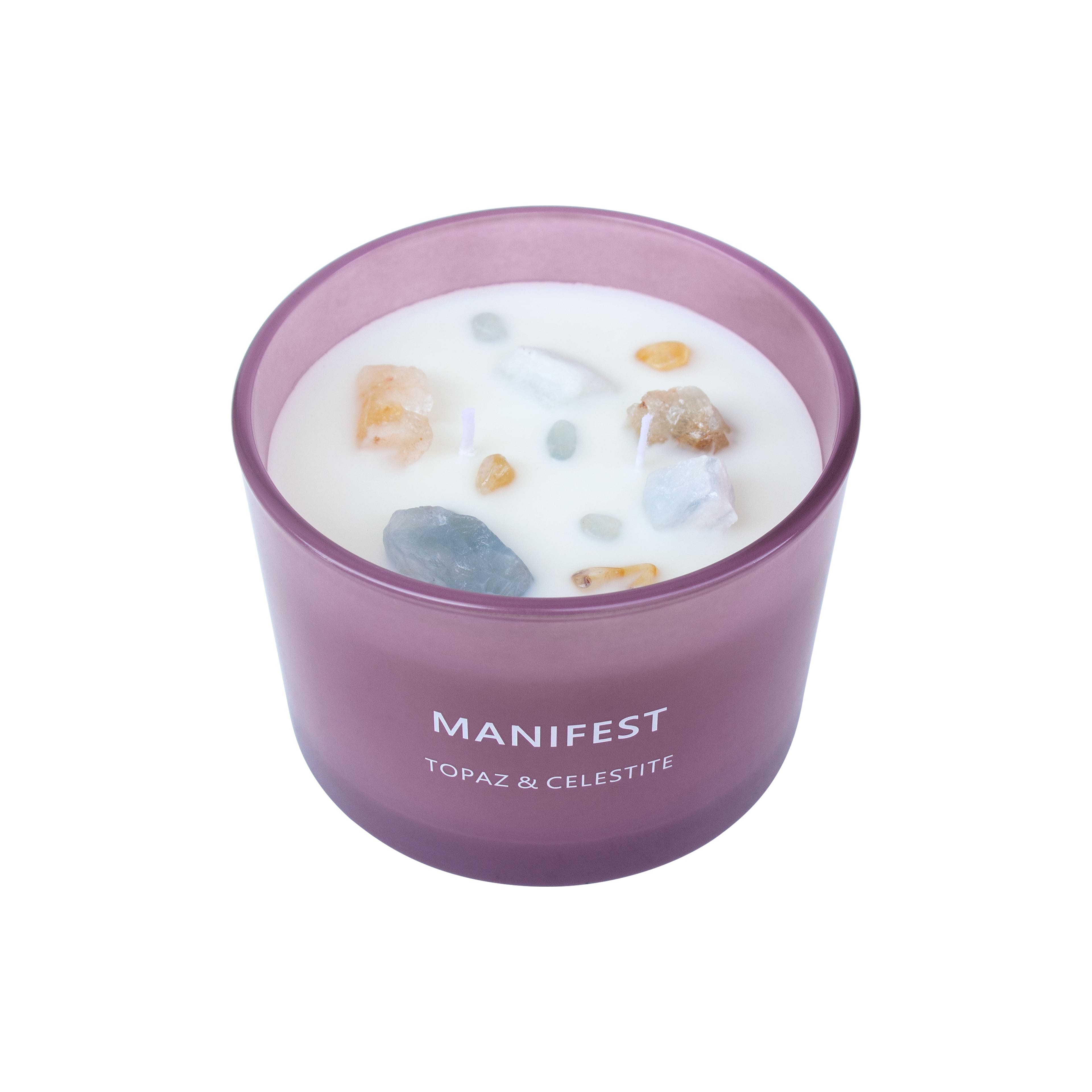 12oz. Topaz &#x26; Celestite Manifest Scented Jar Candle by Ashland&#xAE;