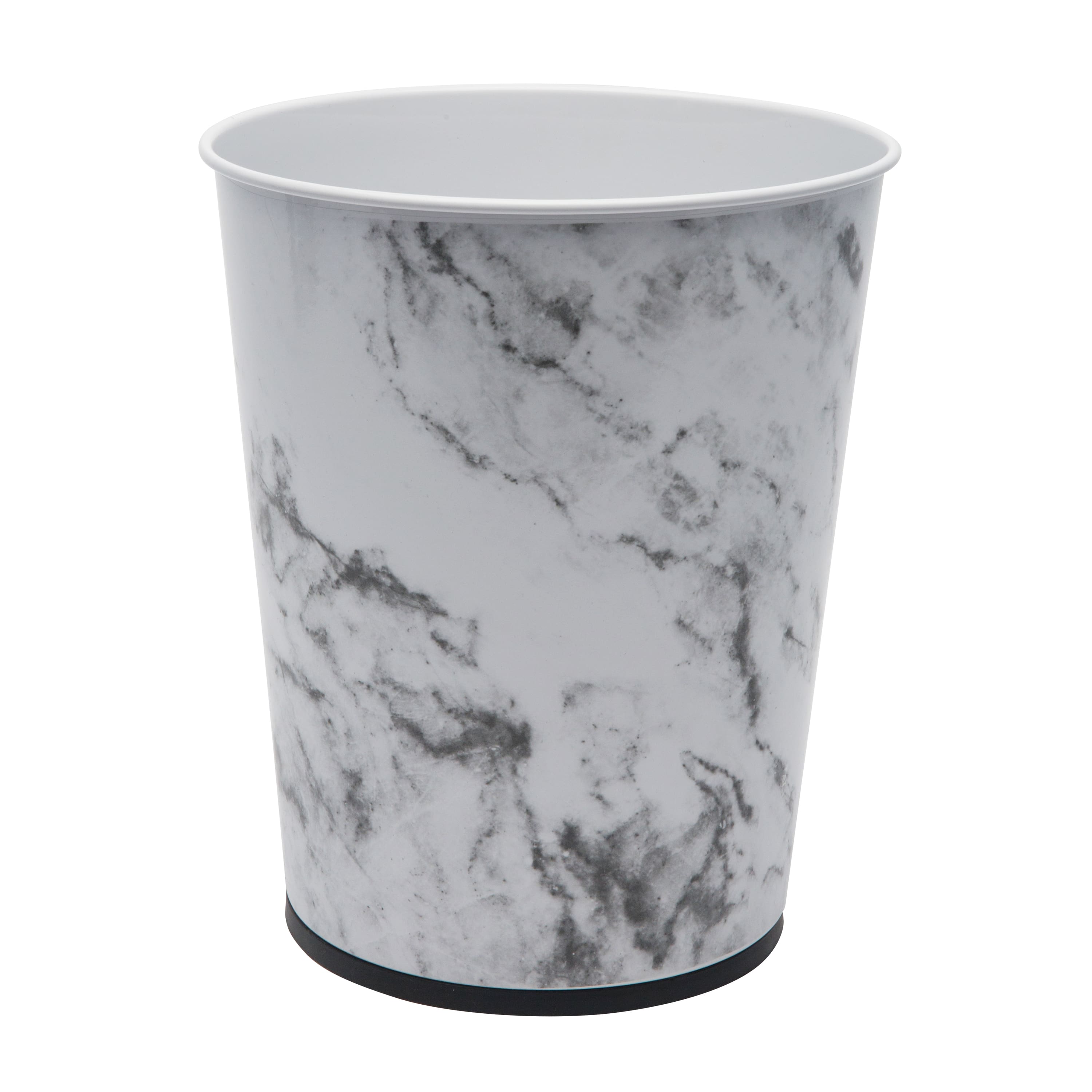 Bath Bliss Marble Stainless Steel Trash Can
